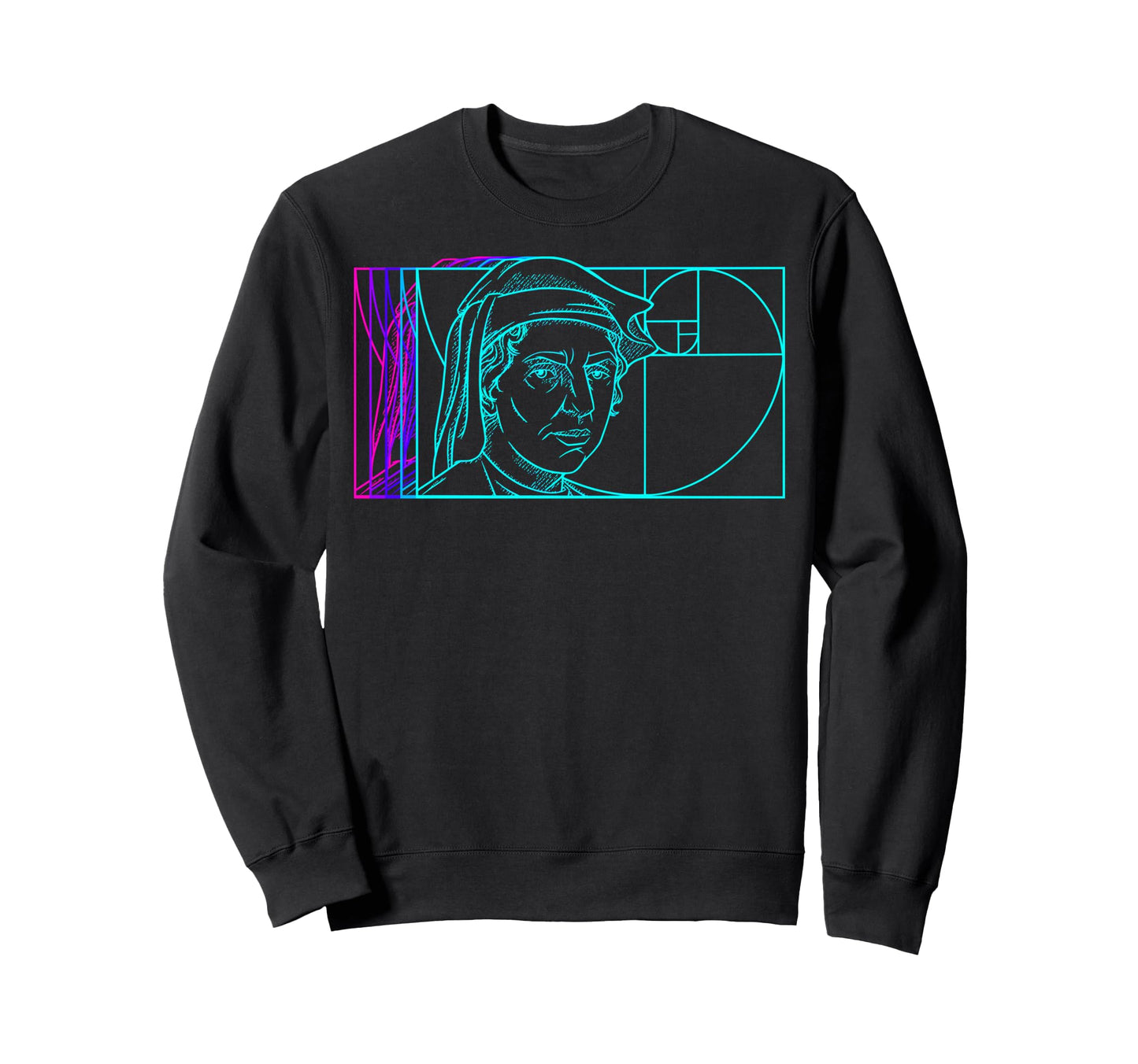Fibonacci Golden Ratio Sacred Sweatshirt - Custom Art Print Men Women - T-Shirt, Sweatshirt, Hoodie