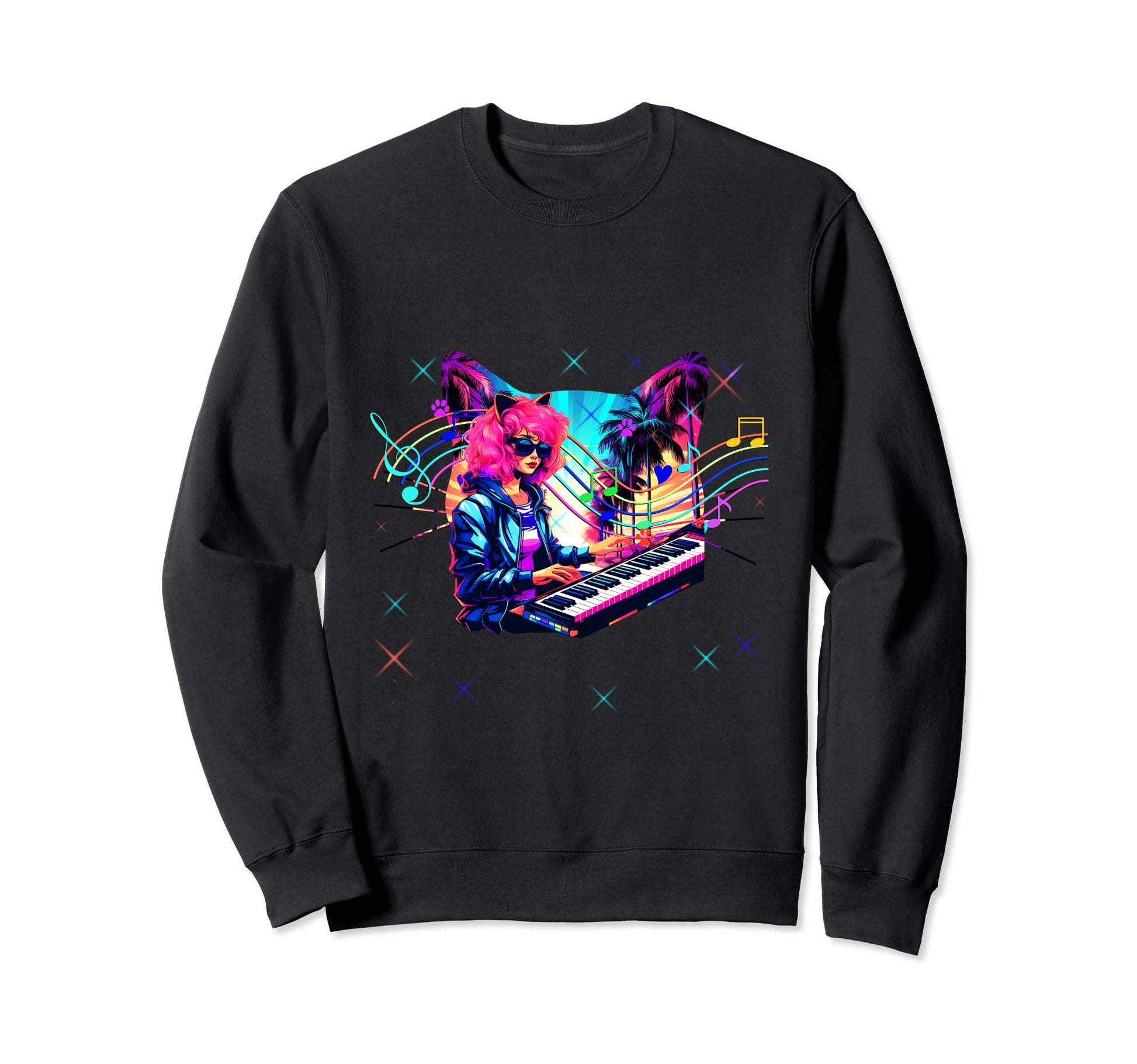 80S 90S Streetwear Aesthetic Musician Sweatshirt - Custom Art Print Unisex - T-Shirt, Sweatshirt, Hoodie