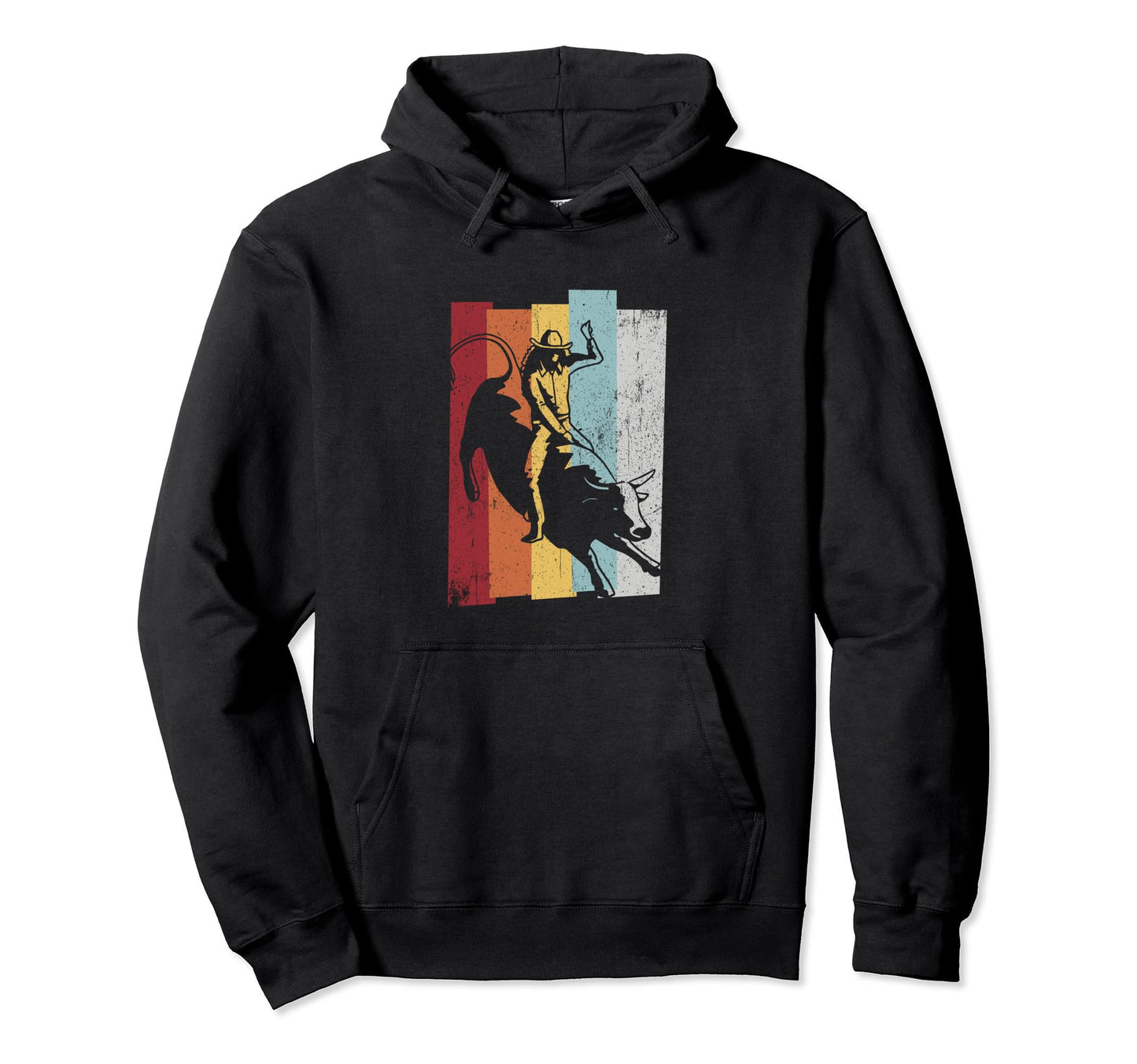 Bull Riding Cowboy Texas Saddle Western Fan Hoodie - Trendy Graphic Unisex - T-Shirt, Sweatshirt, Hoodie