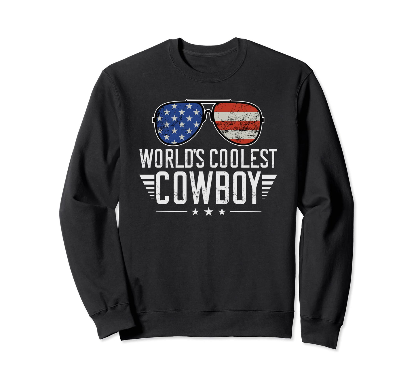 World S Okayest Cowboy Funny Rodeo Sweatshirt - Unique Graphic Unisex - T-Shirt, Sweatshirt, Hoodie