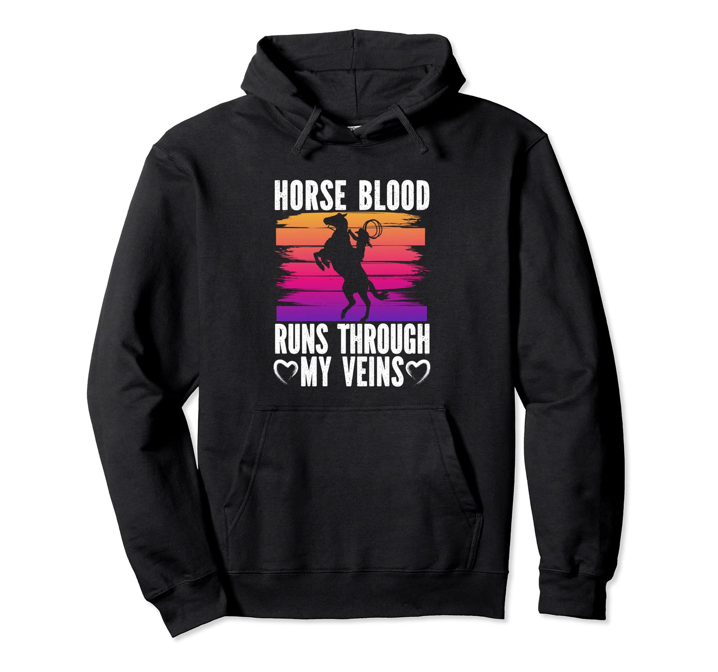 Horse Riding Cowboy Hoodie - Graphic Print Men Women - T-Shirt, Sweatshirt, Hoodie