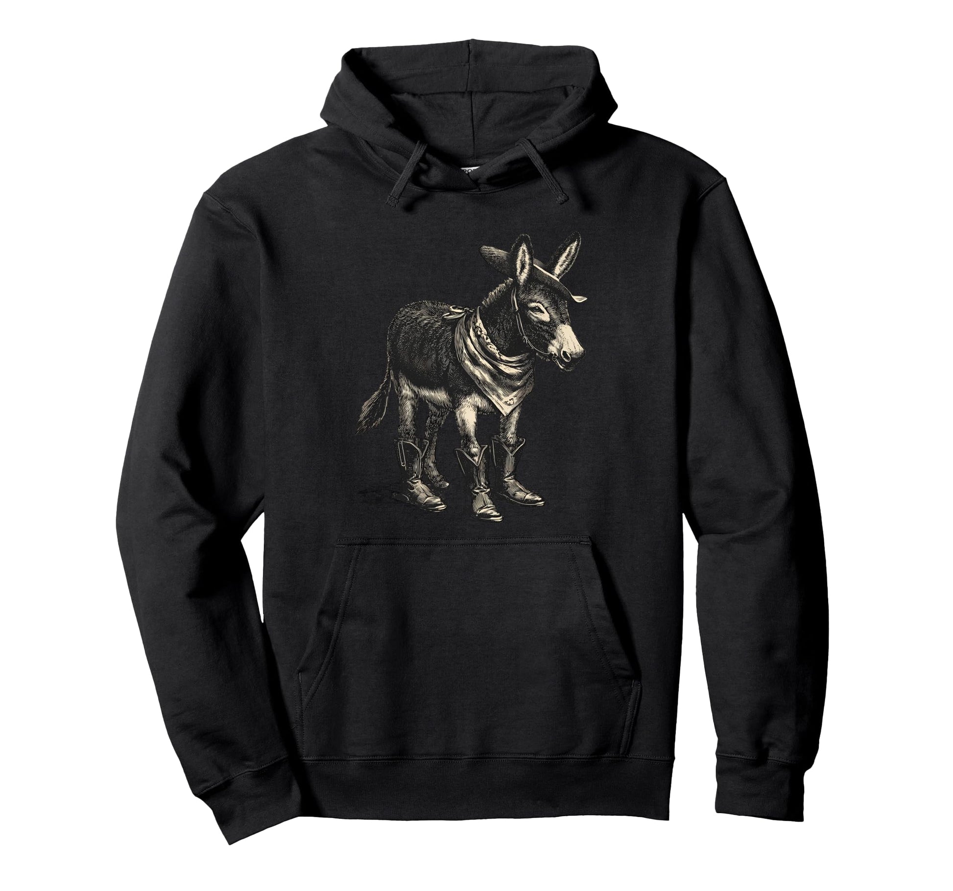 Donkey Cowboy Rodeo Cowgirl Western Hoodie - Aesthetic Graphic for Adults - T-Shirt, Sweatshirt, Hoodie