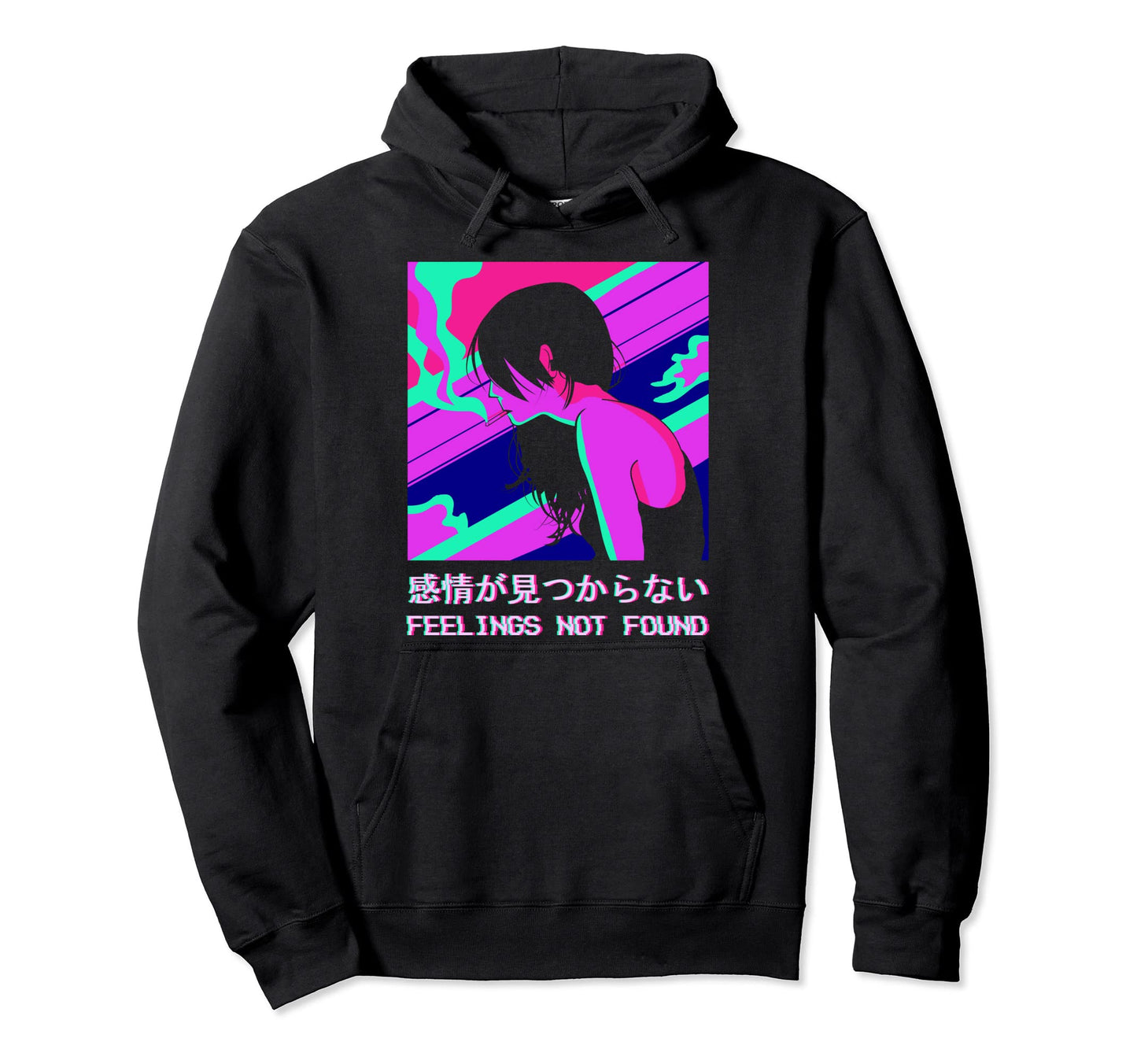 Feelings Not Found Lofi Anime Vaporwave Hoodie - Novelty Apparel Unisex - T-Shirt, Sweatshirt, Hoodie
