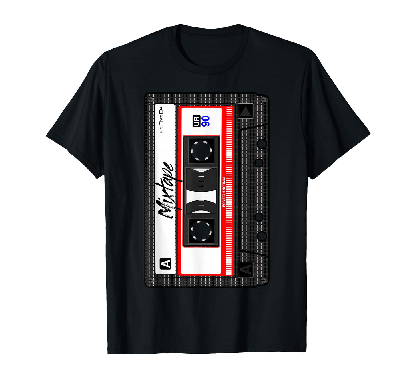 Cassette Tape Music Mix Audio 90S T-Shirt - Custom Art Print for Adults - T-Shirt, Sweatshirt, Hoodie