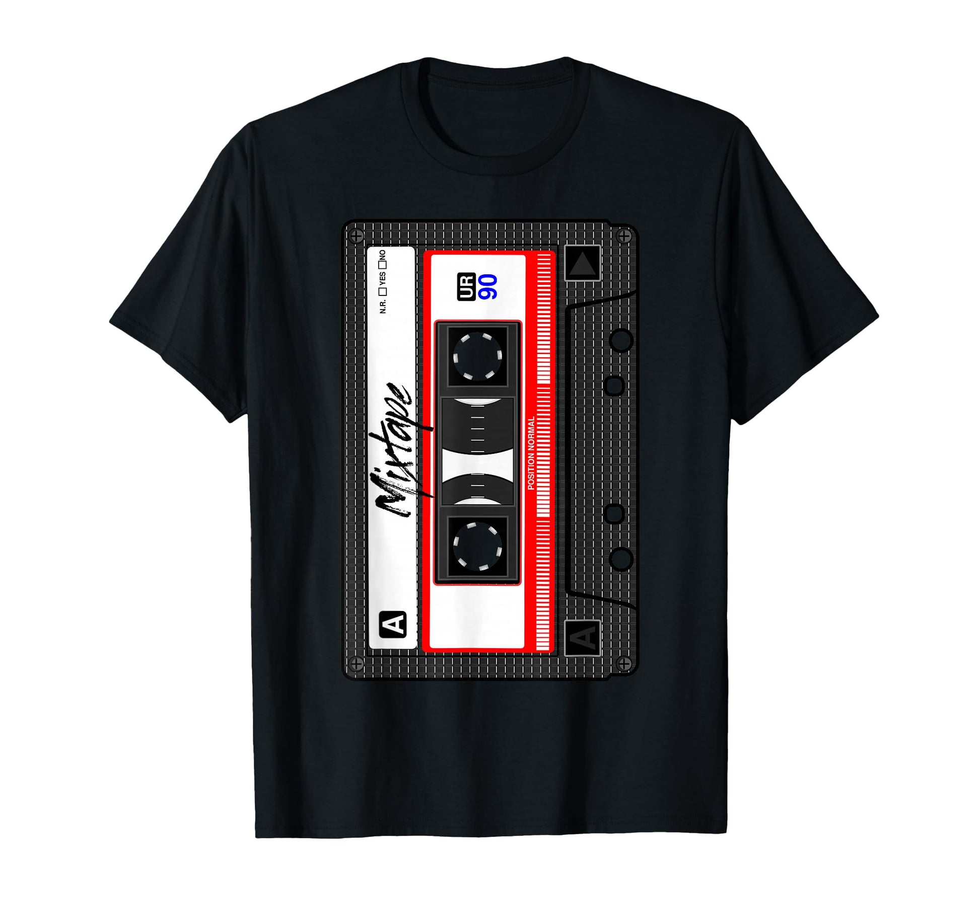 Cassette Tape Music Mix Audio 90S T-Shirt - Custom Art Print for Adults - T-Shirt, Sweatshirt, Hoodie