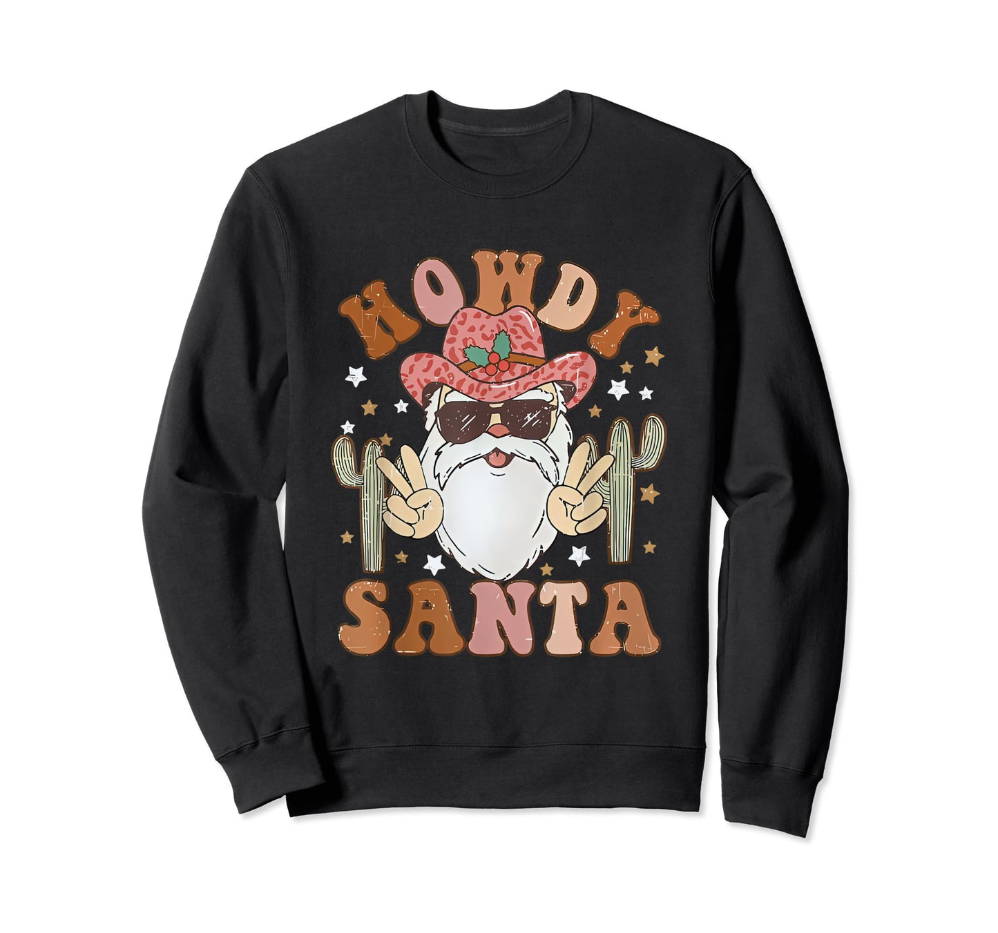 Howdy Santa Rodeo Western Cowboy Sweatshirt - Novelty Apparel for Adults - T-Shirt, Sweatshirt, Hoodie