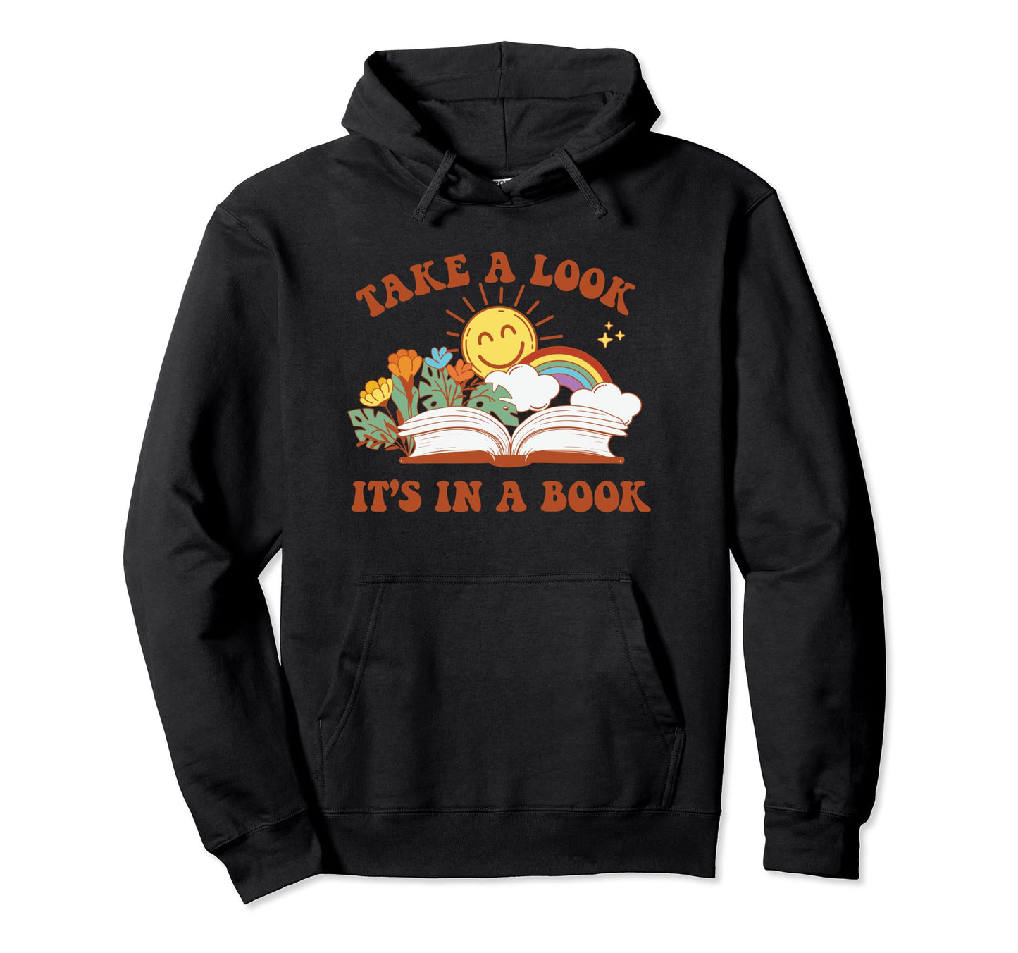 Take Its Book Reading Rainbow Hoodie - Custom Art Print Men Women - T-Shirt, Sweatshirt, Hoodie