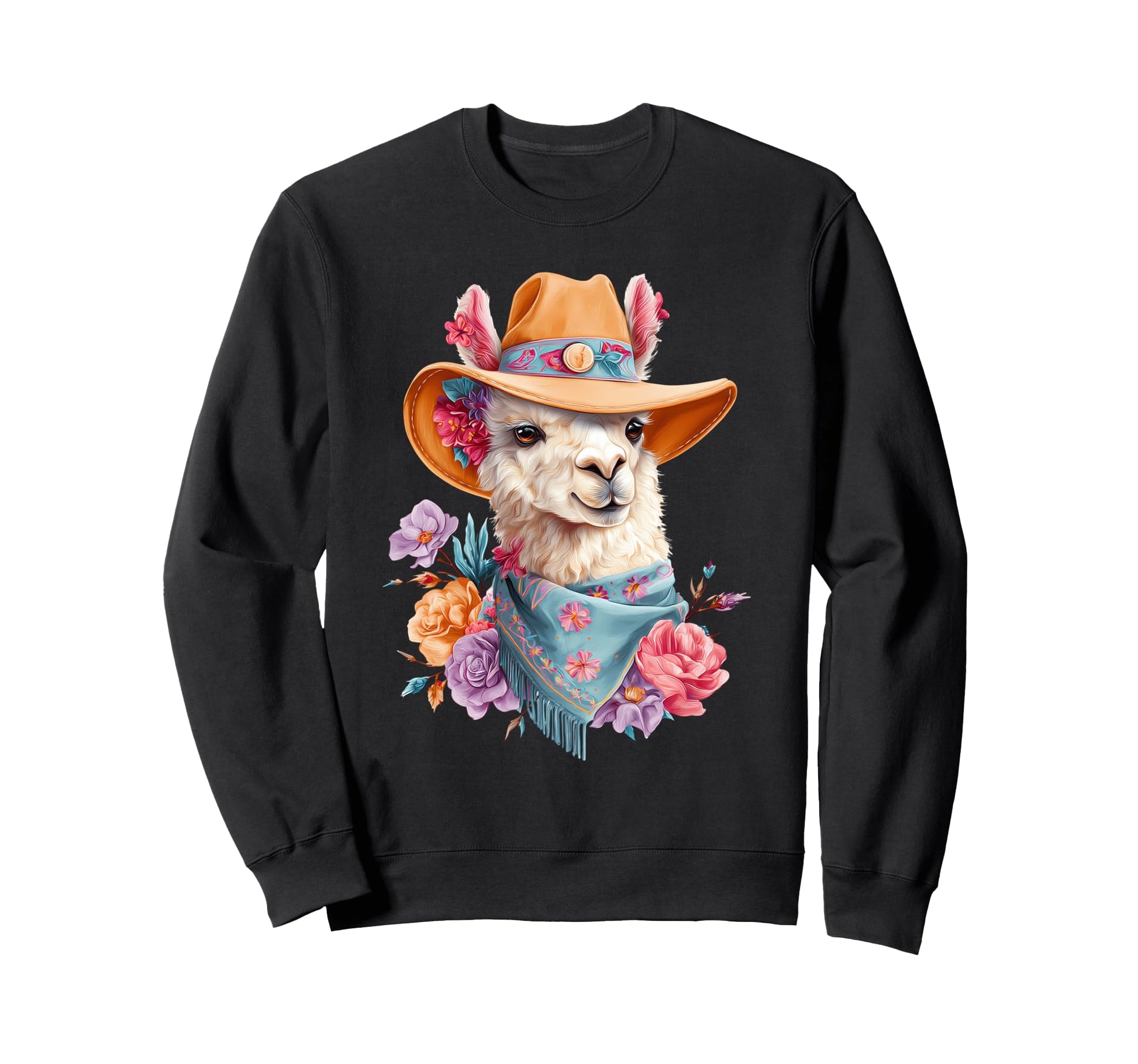 Alpaca Cowboy Rodeo Cowgirl Western Sweatshirt - Trendy Graphic for Adults - T-Shirt, Sweatshirt, Hoodie