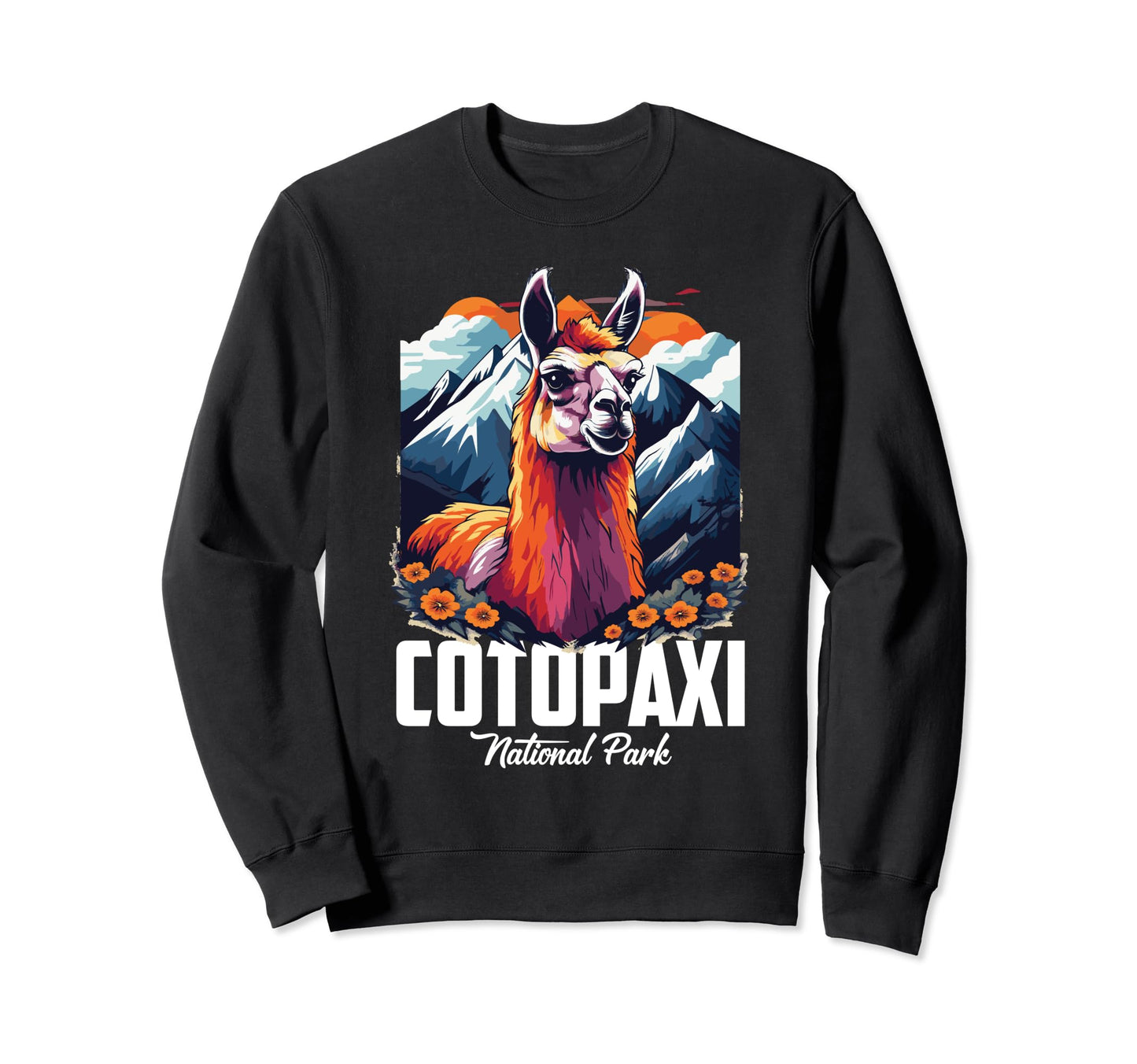 Llama National Park Cotopaxi Ecuador Sweatshirt - Graphic Print Men Women - T-Shirt, Sweatshirt, Hoodie