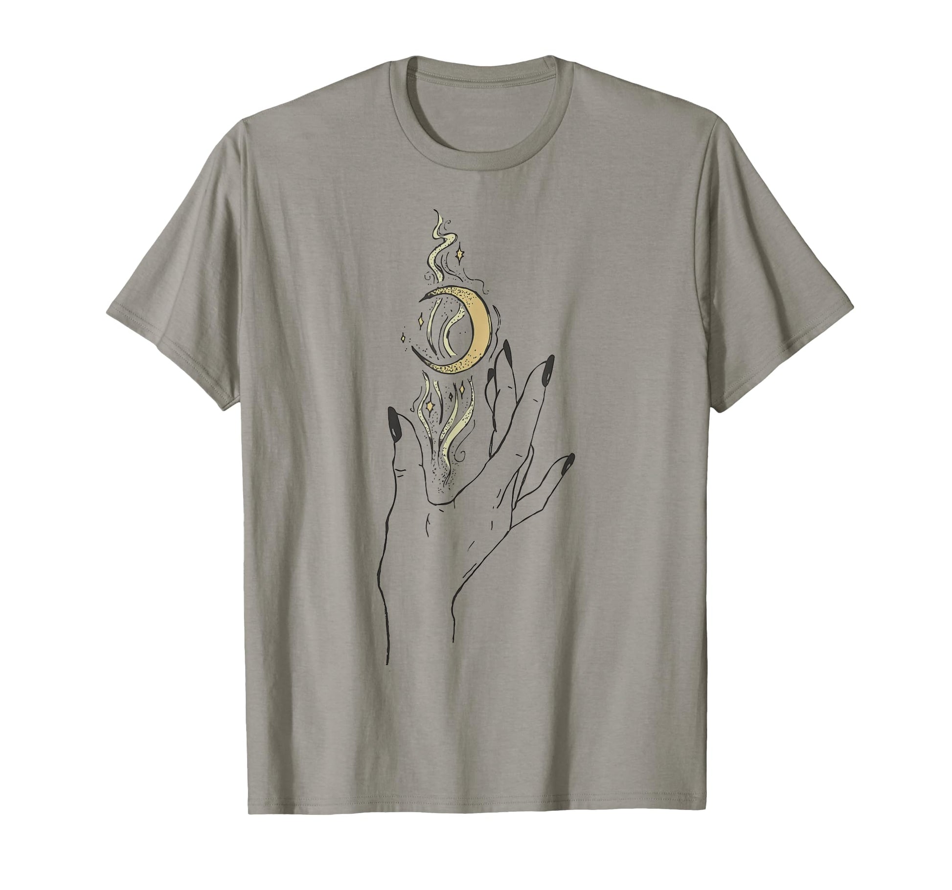 Celestial Sun Moon Boho Hand T-Shirt - Aesthetic Graphic for Adults - T-Shirt, Sweatshirt, Hoodie