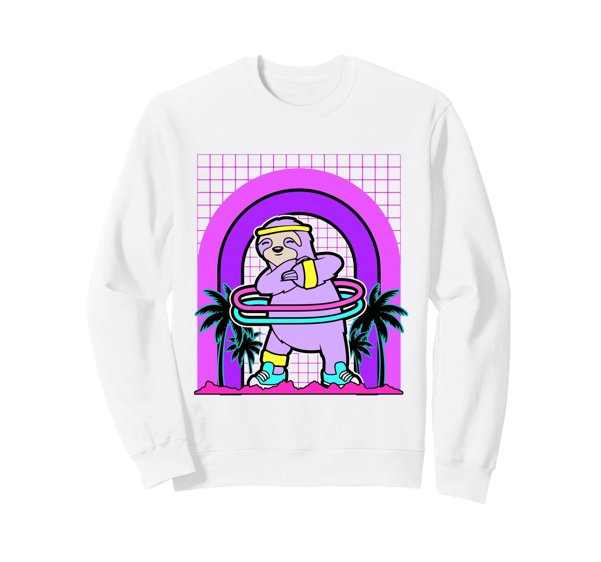 Aesthetic Vaporwave Outfits Sloth Sweatshirt - Trendy Graphic Men Women - T-Shirt, Sweatshirt, Hoodie
