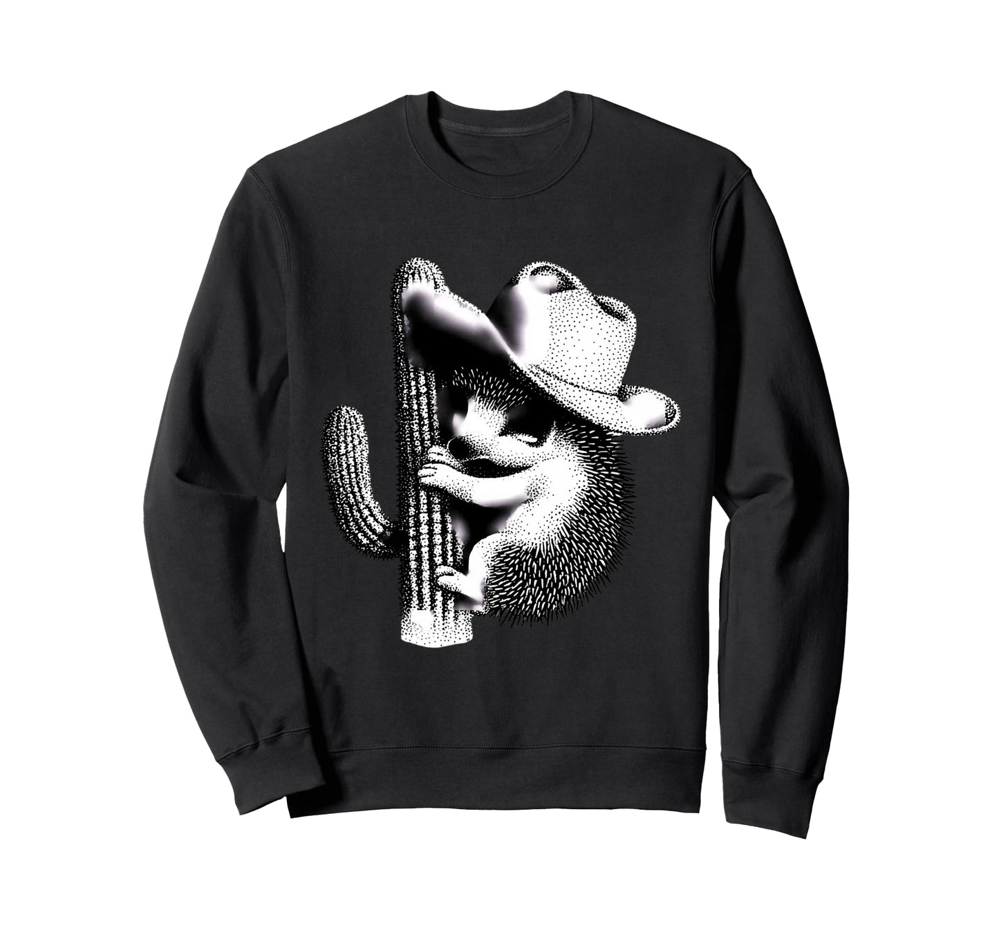 Country Cowboy Hedgehog Rodeo Sweatshirt - Casual Everyday Wear Men Women - T-Shirt, Sweatshirt, Hoodie