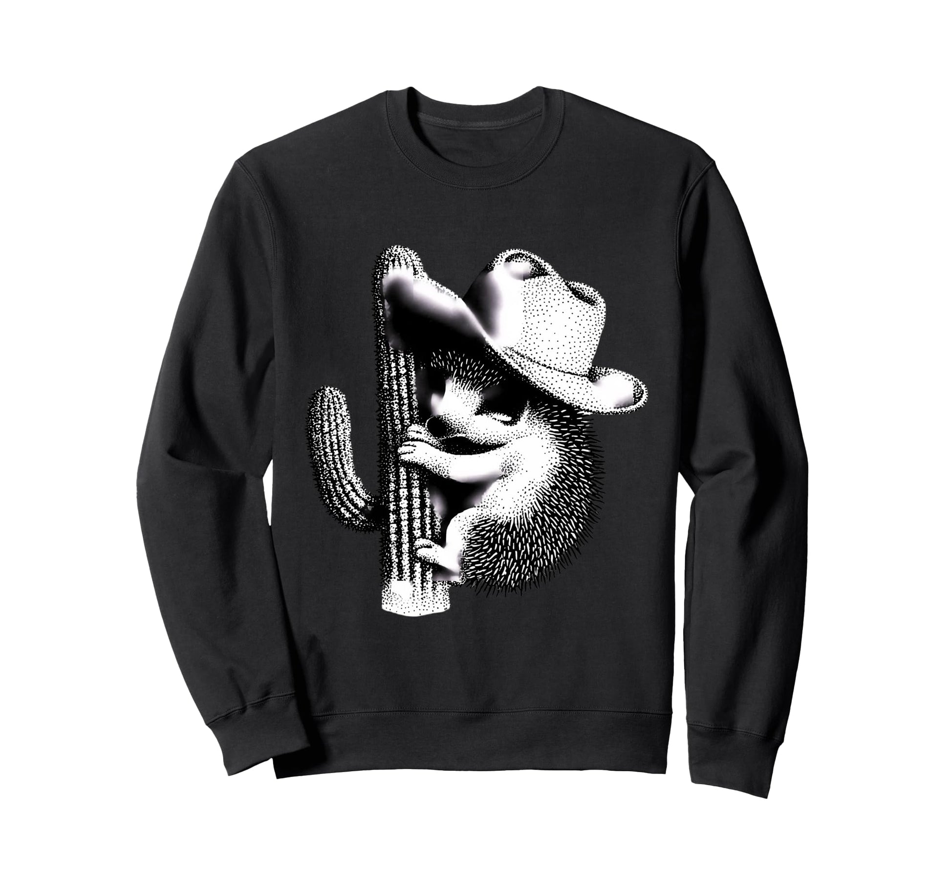Country Cowboy Hedgehog Rodeo Sweatshirt - Casual Everyday Wear Men Women - T-Shirt, Sweatshirt, Hoodie