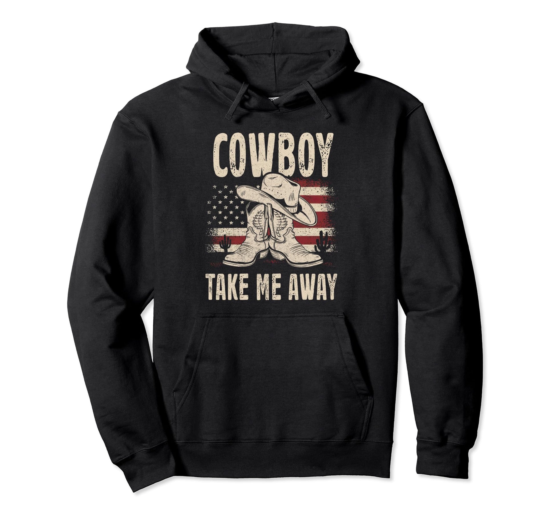 Cowboy Hat Take Me Away Western Country Hoodie - Minimalist Print Unisex - T-Shirt, Sweatshirt, Hoodie