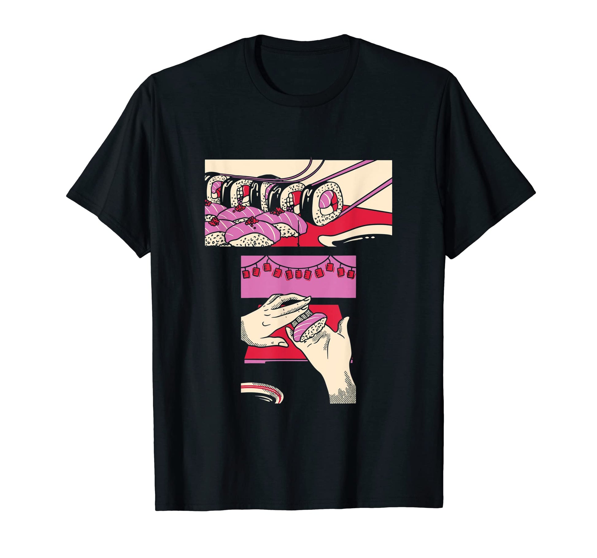Send Me Sushi Vaporwave Aesthetic T-Shirt - Fun Novelty Design Men Women - T-Shirt, Sweatshirt, Hoodie