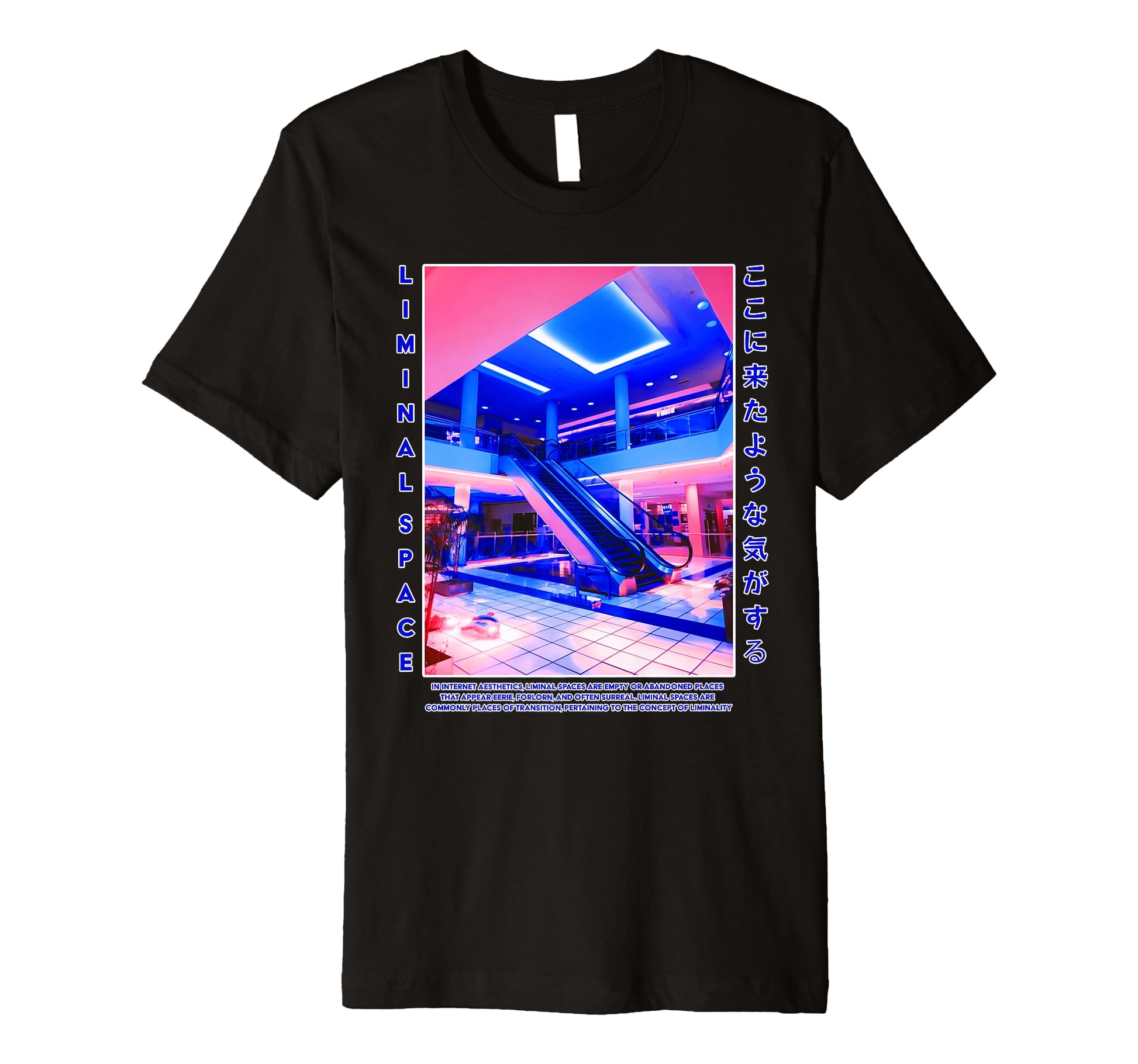 Liminal Space Vaporwave Aesthetic T-Shirt - Custom Art Print for Adults - T-Shirt, Sweatshirt, Hoodie