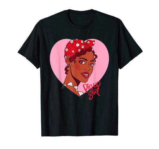 Black Pin Up African T-Shirt - Fun Novelty Design Unisex - T-Shirt, Sweatshirt, Hoodie