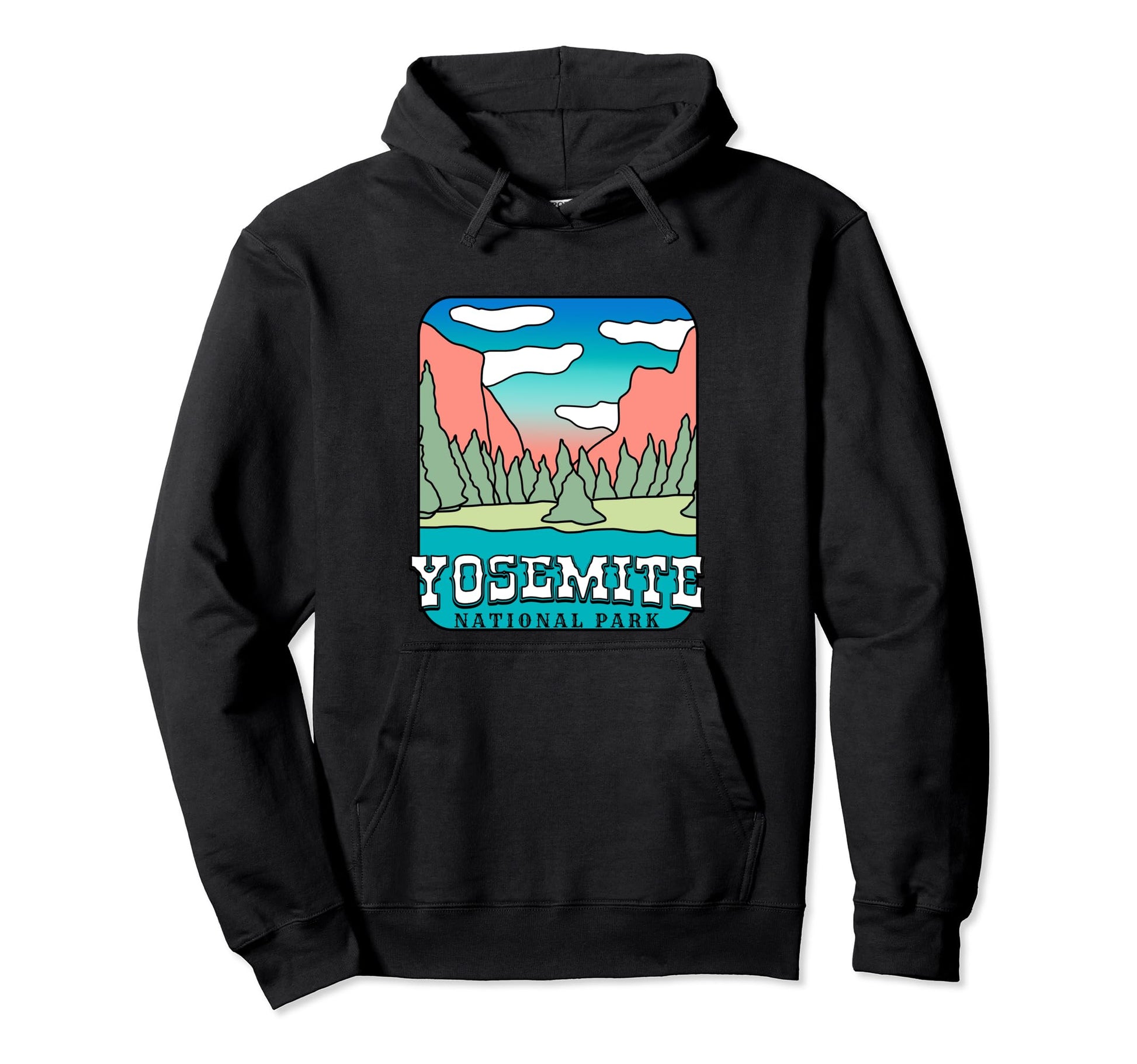 Yosemite National Park Souvenir Mountain Hoodie - Trendy Graphic Men Women - T-Shirt, Sweatshirt, Hoodie