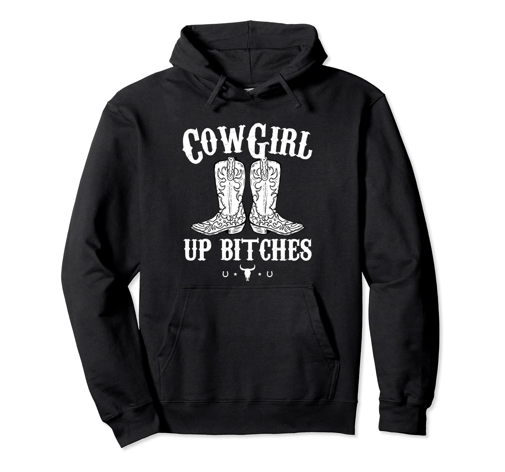 Western Cowgirl Yeehaw Hippie Boho Hoodie - Casual Everyday Wear Men Women - T-Shirt, Sweatshirt, Hoodie
