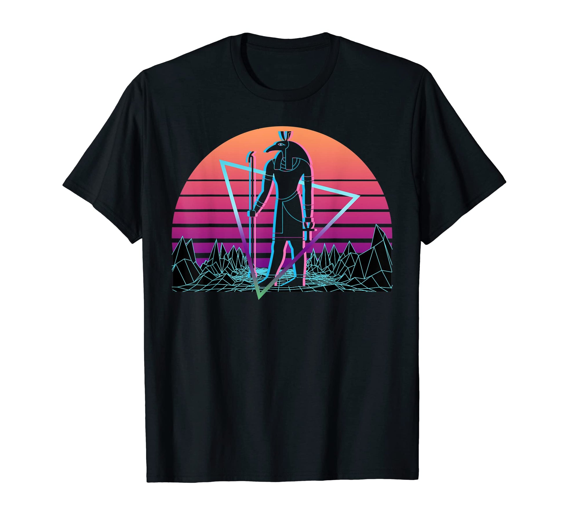 Seth Egyptian God Ancient Egypt Vaporwave T-Shirt - Graphic Print Unisex - T-Shirt, Sweatshirt, Hoodie
