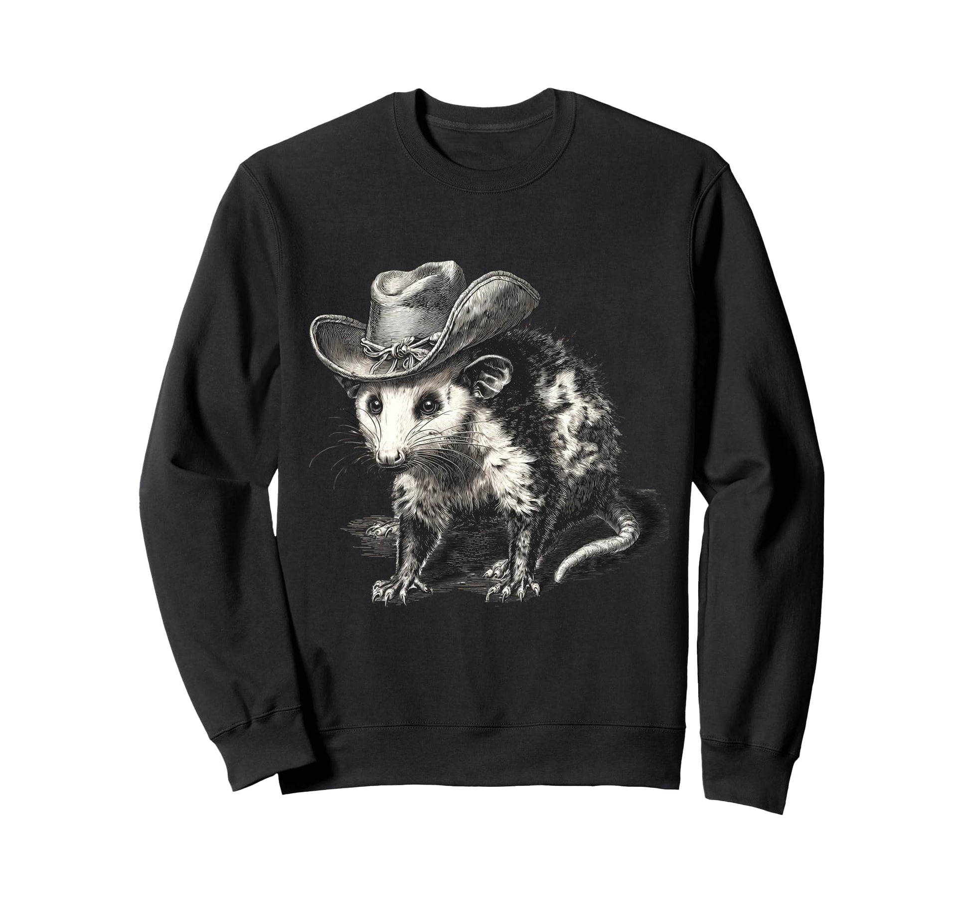Opossum Cowboy Rodeo Cowgirl Possum Sweatshirt - Graphic Print Men Women - T-Shirt, Sweatshirt, Hoodie
