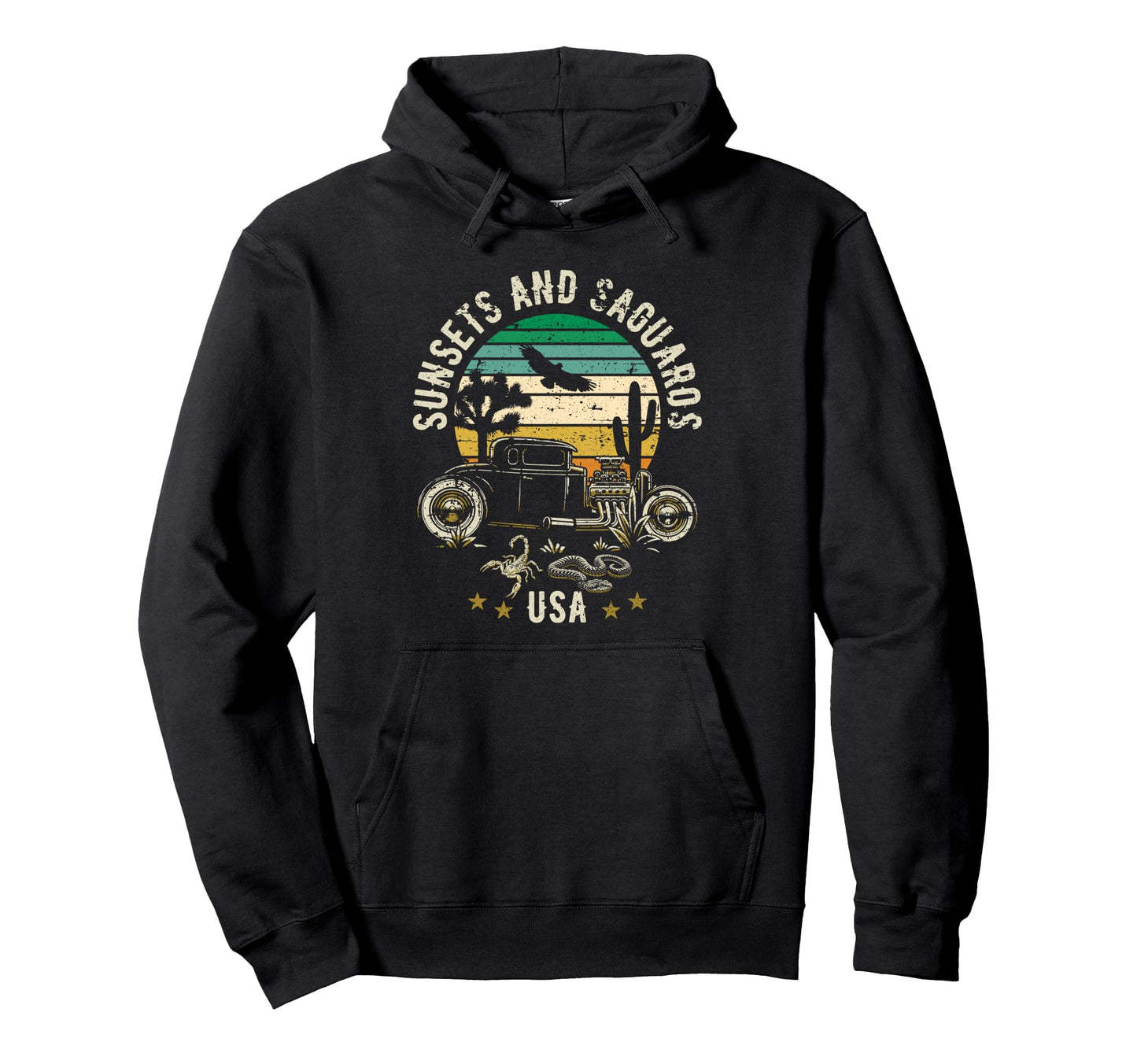 Sunsets And Saguaros Southwest Usa Hoodie - Streetwear Style for Adults - T-Shirt, Sweatshirt, Hoodie