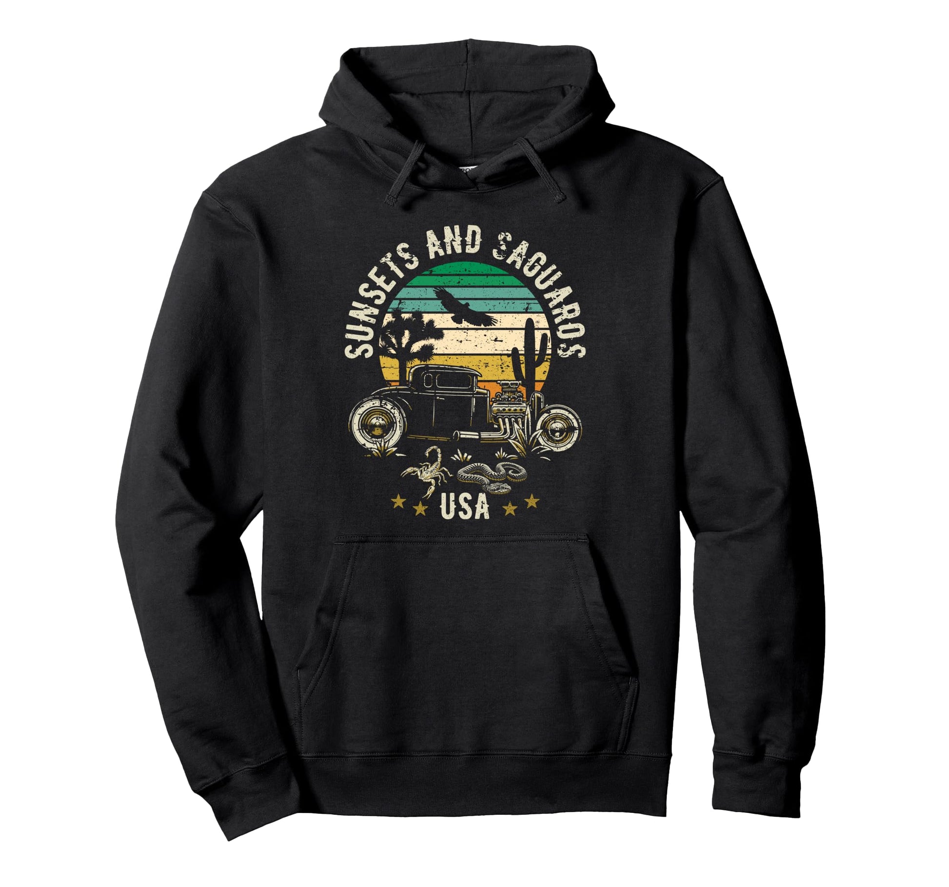 Sunsets And Saguaros Southwest Usa Hoodie - Streetwear Style for Adults - T-Shirt, Sweatshirt, Hoodie