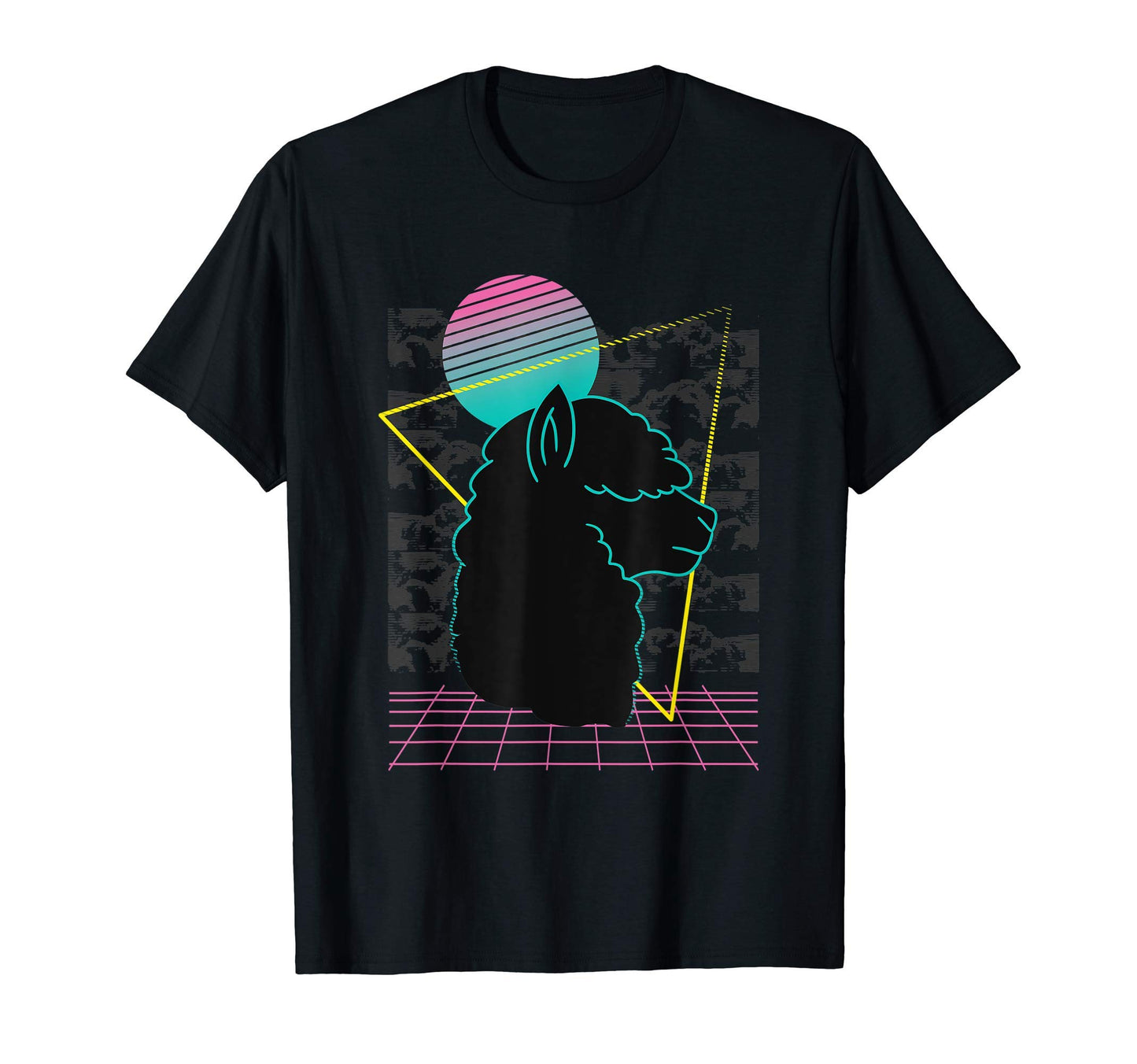 Llama Alapca Vaporwave Aesthetic T-Shirt - Unique Graphic for Adults - T-Shirt, Sweatshirt, Hoodie