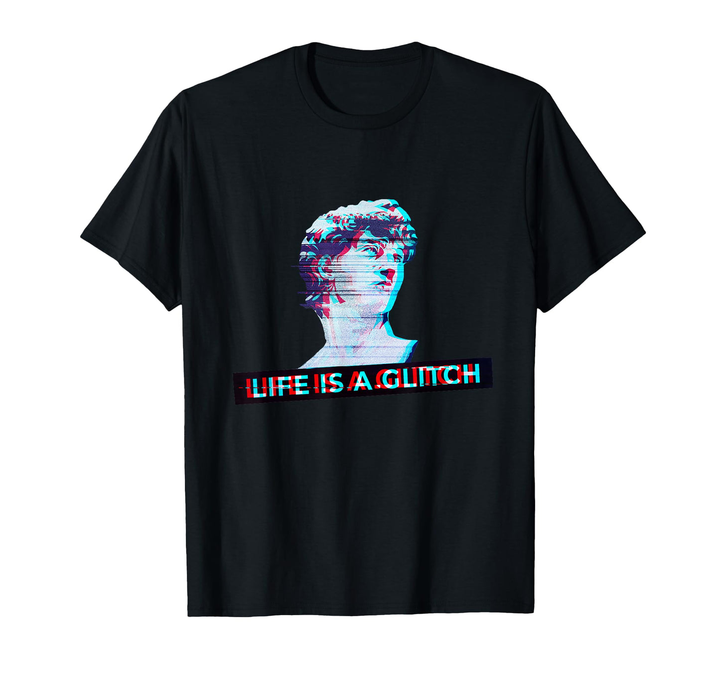 Life Is Glitch Vaporwave Aesthetics T-Shirt - Aesthetic Graphic for Adults - T-Shirt, Sweatshirt, Hoodie