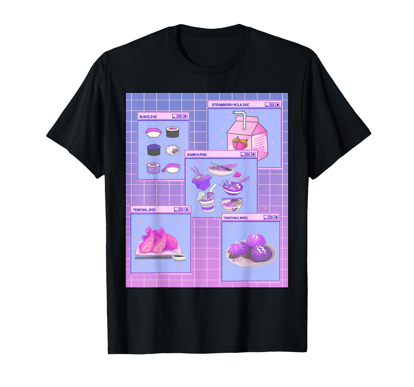Japanese Vaporwave Aesthetic Sushi Ramen T-Shirt - Novelty Apparel Unisex - T-Shirt, Sweatshirt, Hoodie