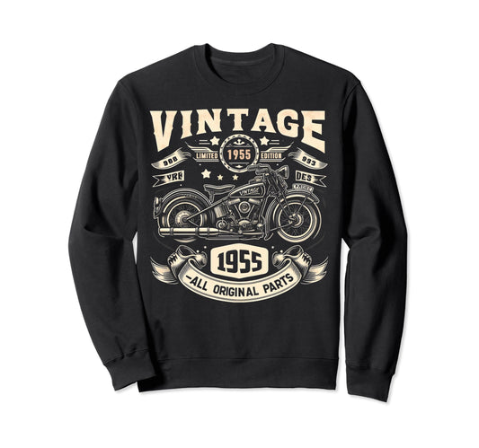 1955 Born 1955 69Th Birthday Sweatshirt - Novelty Apparel for Adults - T-Shirt, Sweatshirt, Hoodie