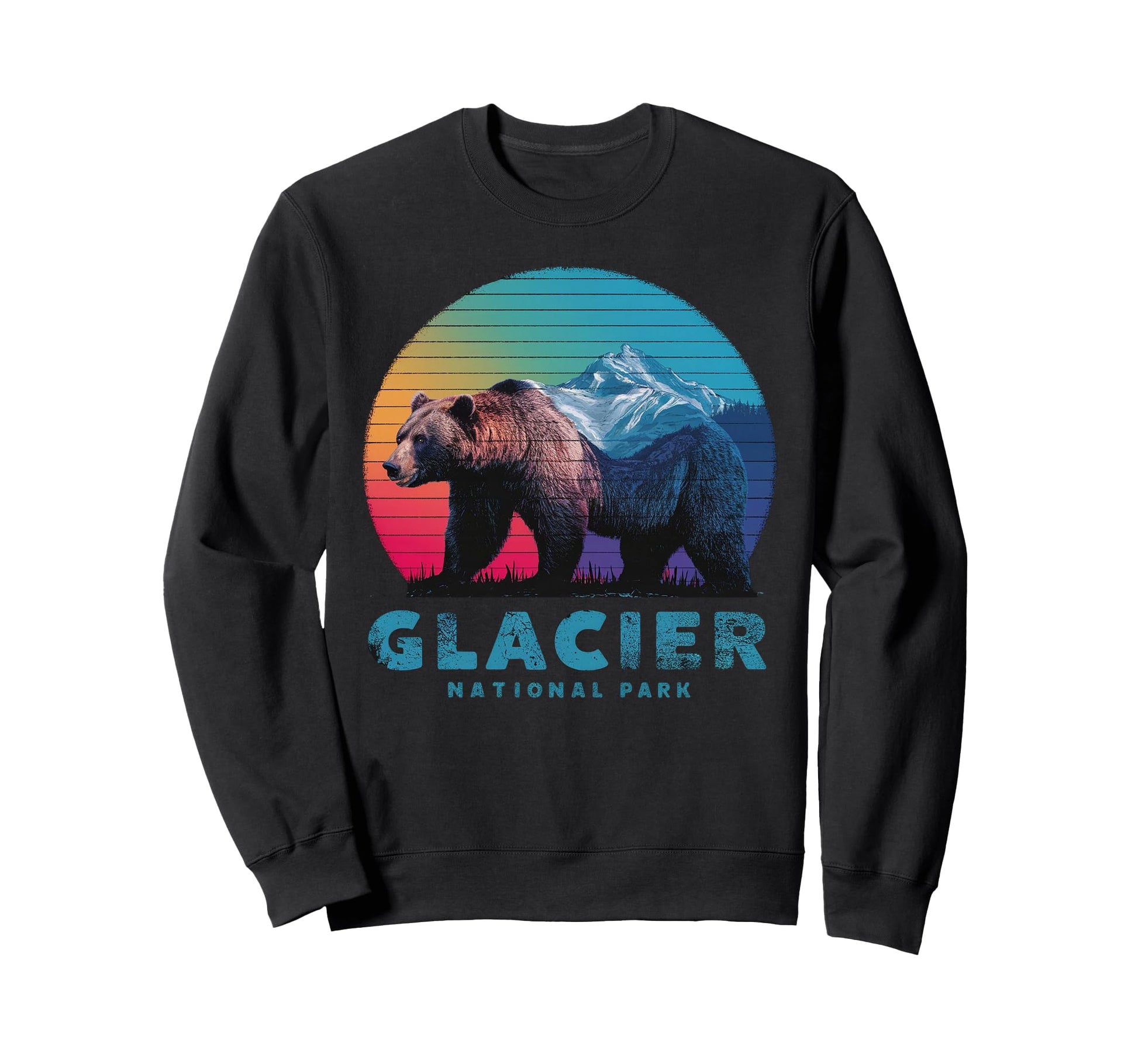 Distressed Glacier Bear Glacier Sweatshirt - Minimalist Print Unisex - T-Shirt, Sweatshirt, Hoodie