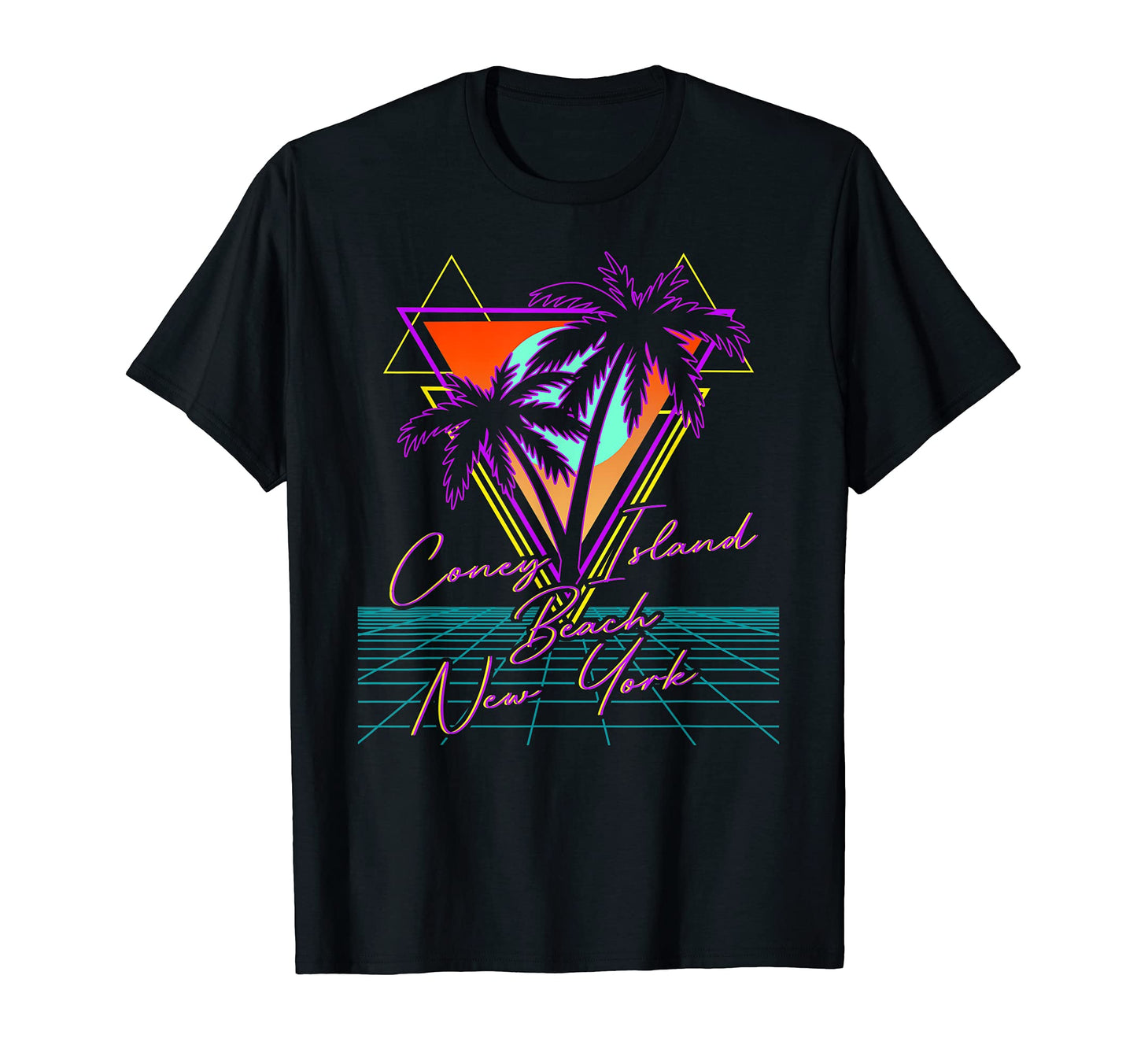 Coney Island Beach New York 80S T-Shirt - Custom Art Print for Adults - T-Shirt, Sweatshirt, Hoodie