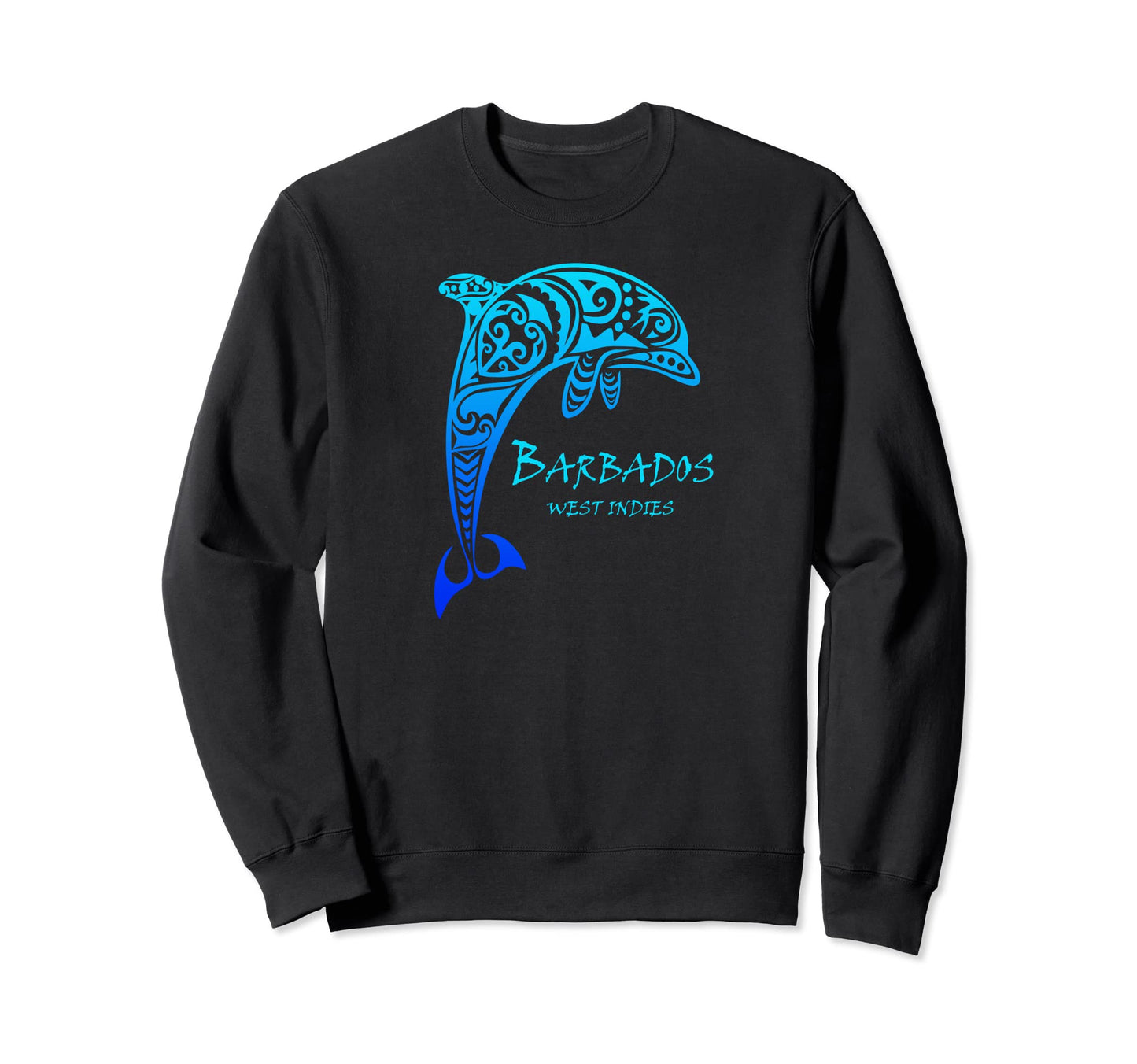 Barbados West Indies Tribal Sweatshirt - Aesthetic Graphic Men Women - T-Shirt, Sweatshirt, Hoodie