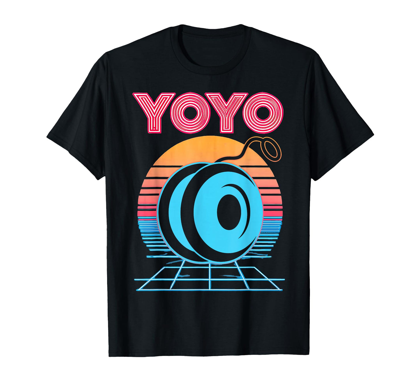 Yoyo Toy Vaporwave Aesthetic Sunset T-Shirt - Custom Art Print Men Women - T-Shirt, Sweatshirt, Hoodie