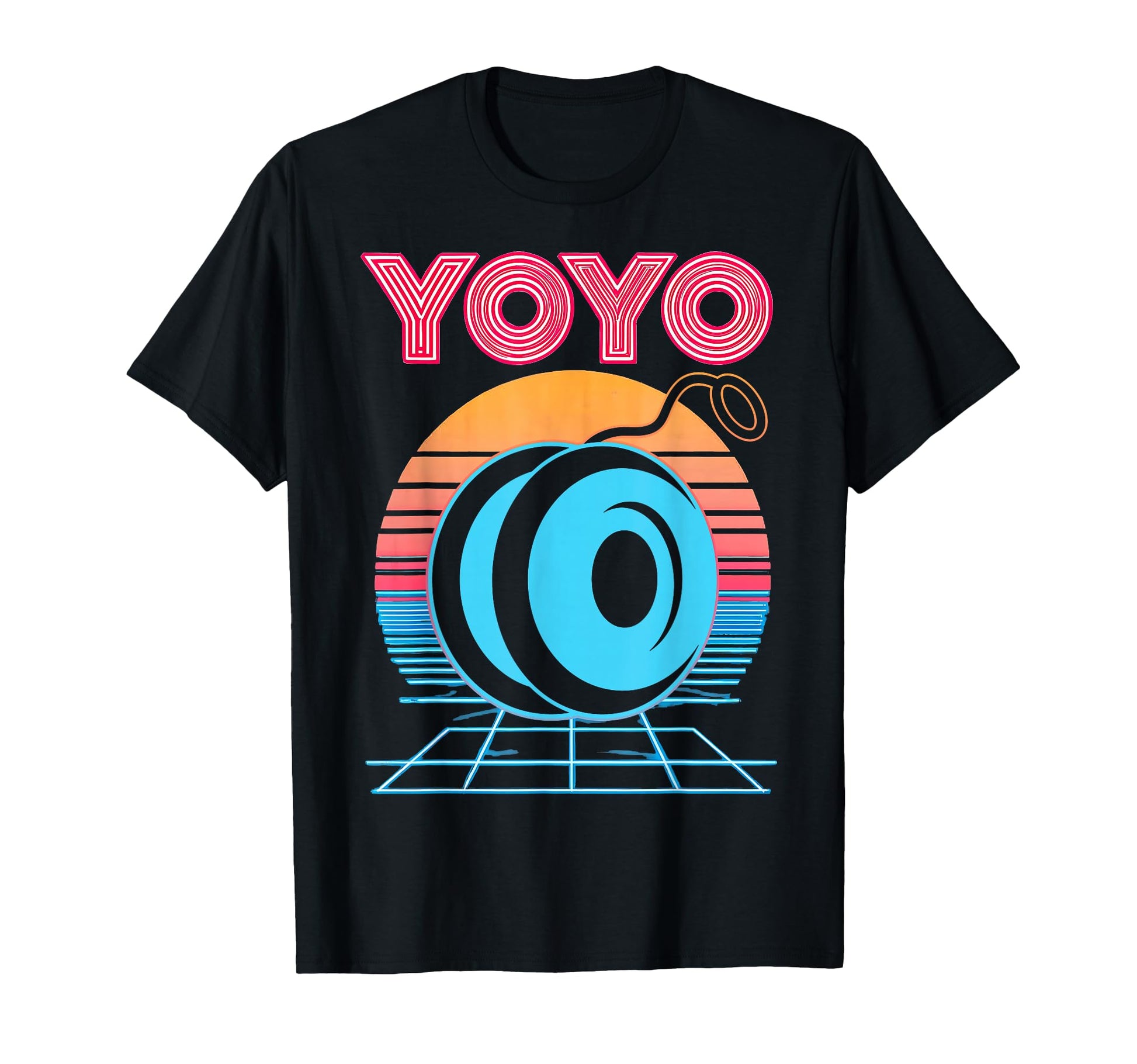 Yoyo Toy Vaporwave Aesthetic Sunset T-Shirt - Custom Art Print Men Women - T-Shirt, Sweatshirt, Hoodie