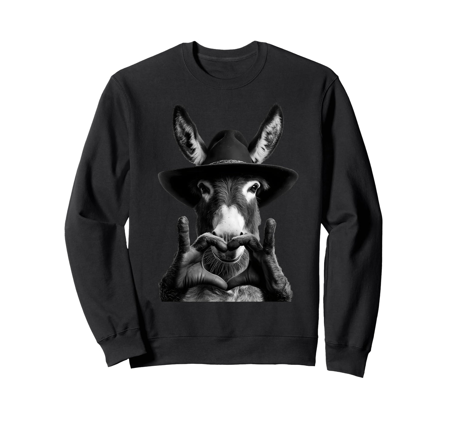 Donkey Cowboy Rodeo Cowgirl Western Sweatshirt - Aesthetic Graphic Unisex - T-Shirt, Sweatshirt, Hoodie