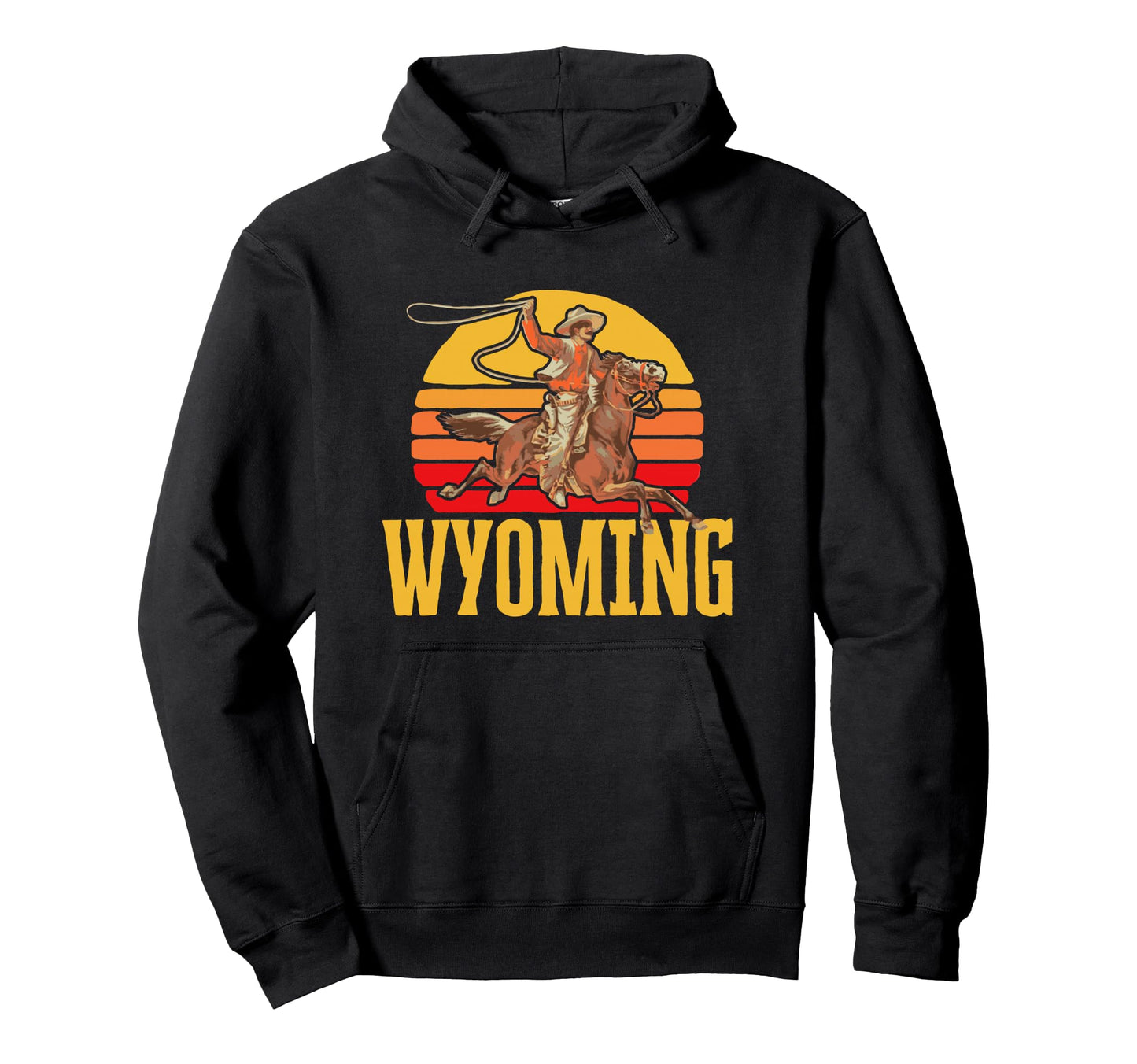 Wyoming Roping Cowboy Hoodie - Streetwear Style Unisex - T-Shirt, Sweatshirt, Hoodie