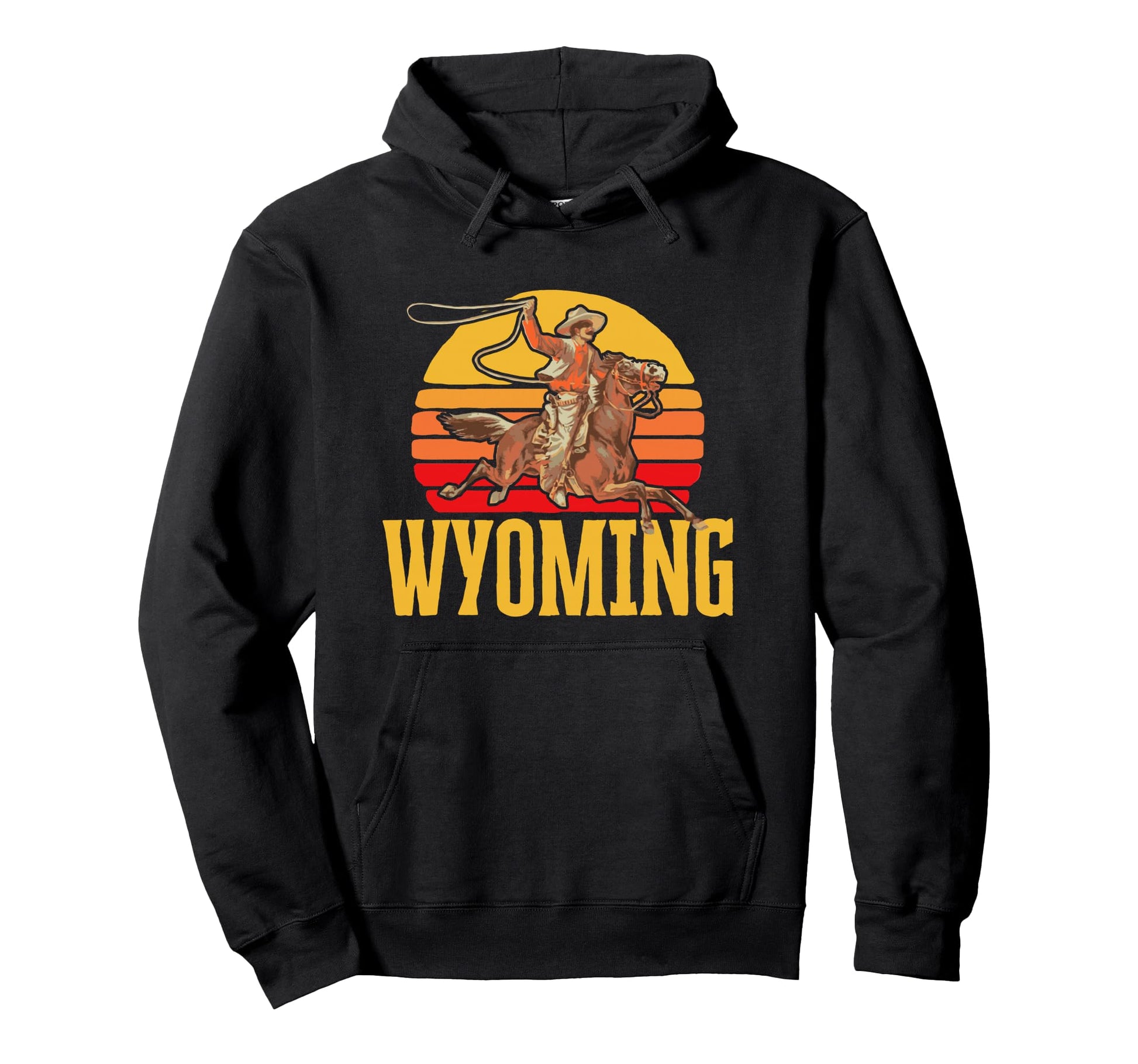Wyoming Roping Cowboy Hoodie - Streetwear Style Unisex - T-Shirt, Sweatshirt, Hoodie