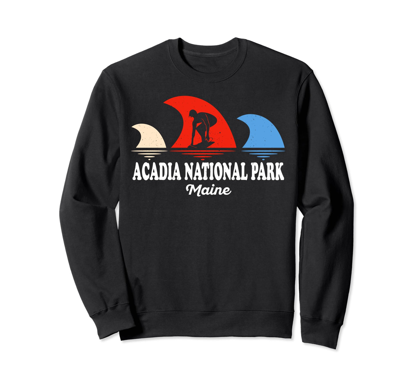 Acadia National Park Maine Surfboarding Sweatshirt - Novelty Apparel Unisex - T-Shirt, Sweatshirt, Hoodie