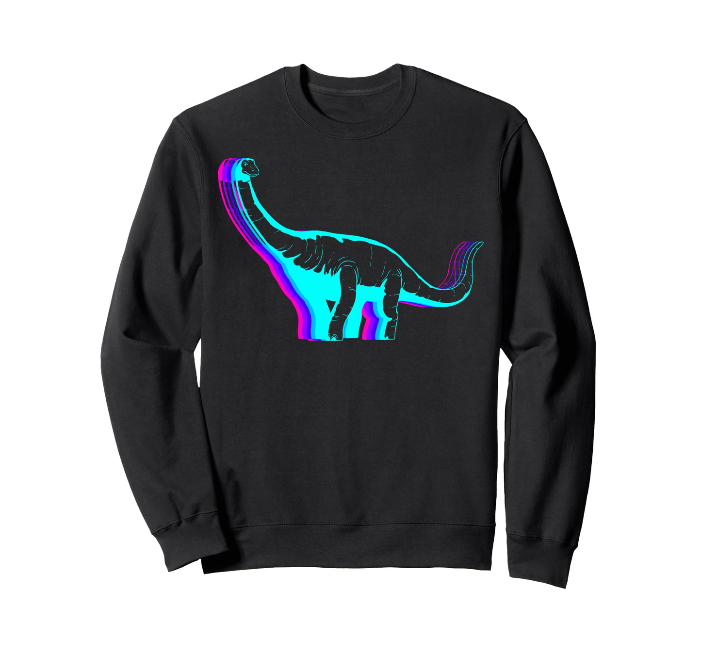 Brontosaurus Dinosaur Vaporwave Sweatshirt - Minimalist Print for Adults - T-Shirt, Sweatshirt, Hoodie