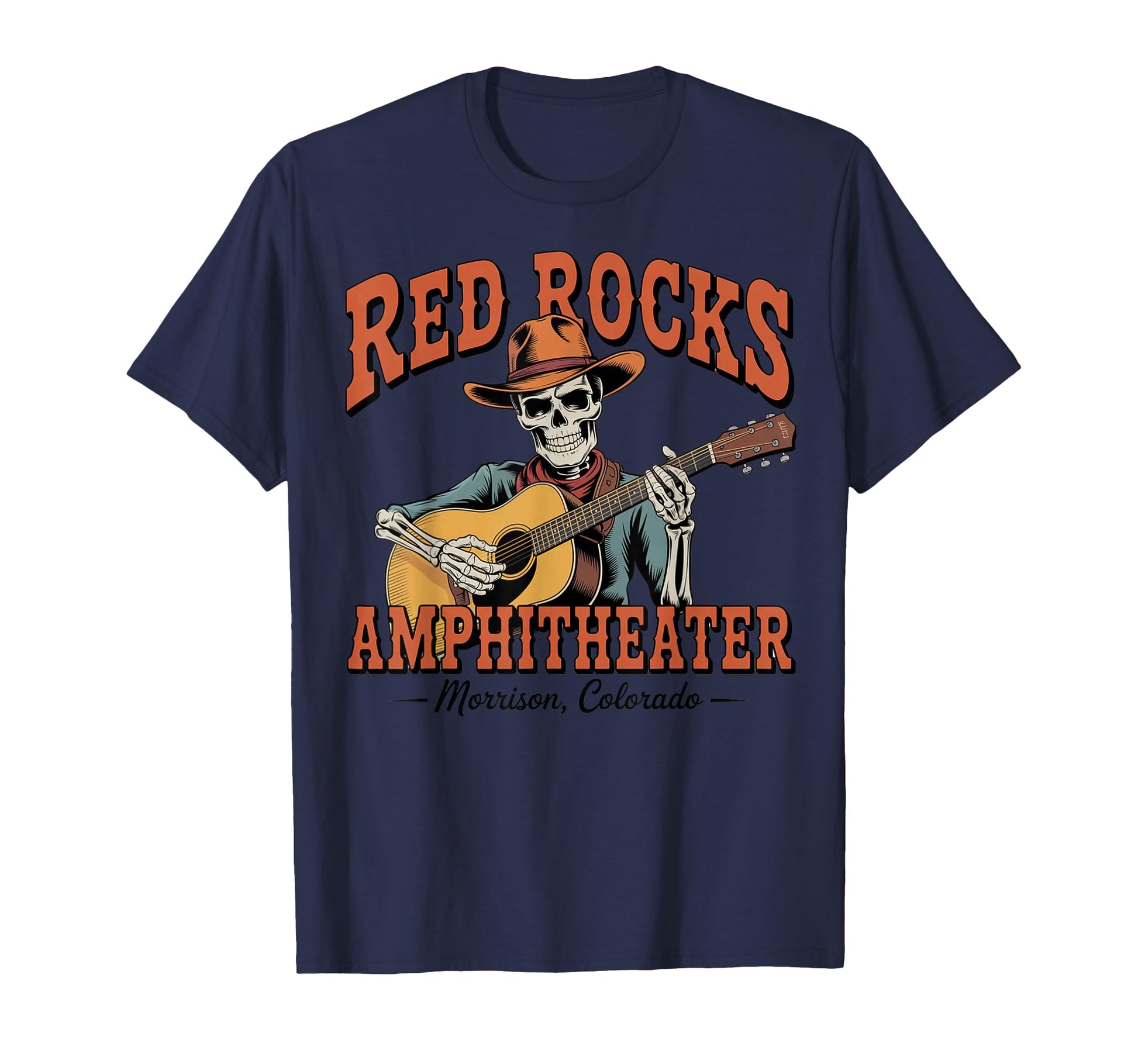 Red Rocks Amphitheater Cowboy T-Shirt - Novelty Apparel for Adults - T-Shirt, Sweatshirt, Hoodie