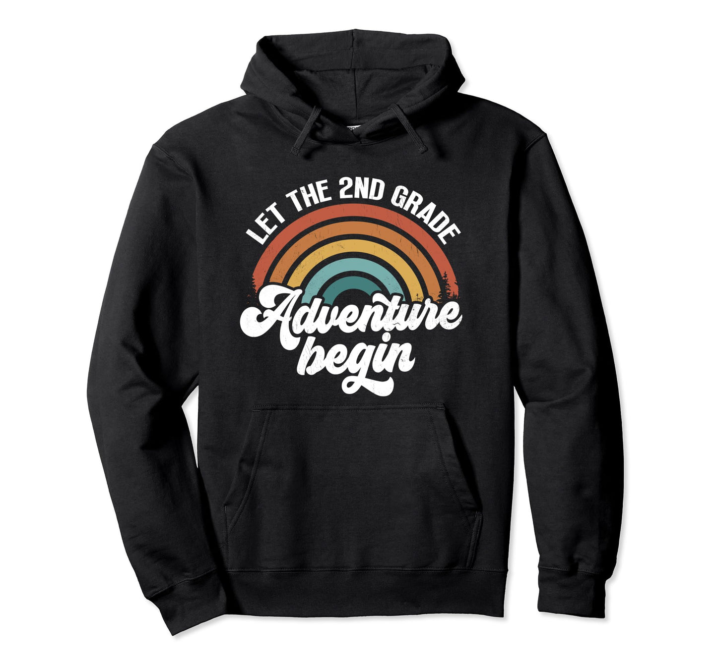 Let 2Nd Grade Adventure Begin Groovy Hoodie - Trendy Graphic Men Women - T-Shirt, Sweatshirt, Hoodie