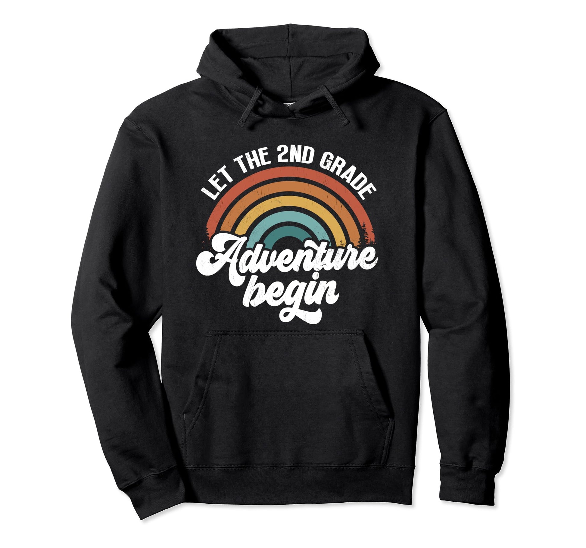 Let 2Nd Grade Adventure Begin Groovy Hoodie - Trendy Graphic Men Women - T-Shirt, Sweatshirt, Hoodie