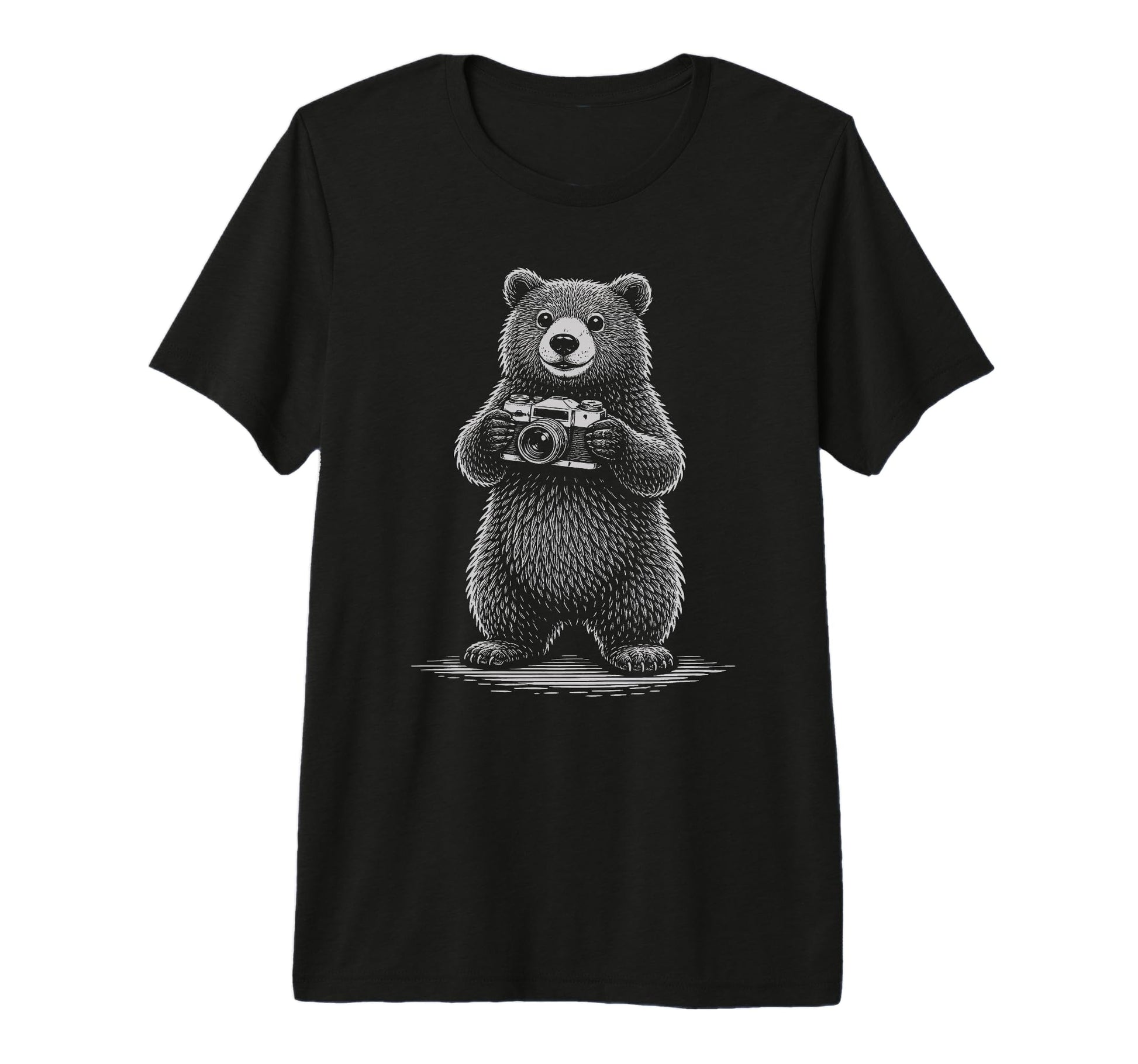 Bear Photographer Camera Photography T-Shirt - Streetwear Style for Adults - T-Shirt, Sweatshirt, Hoodie