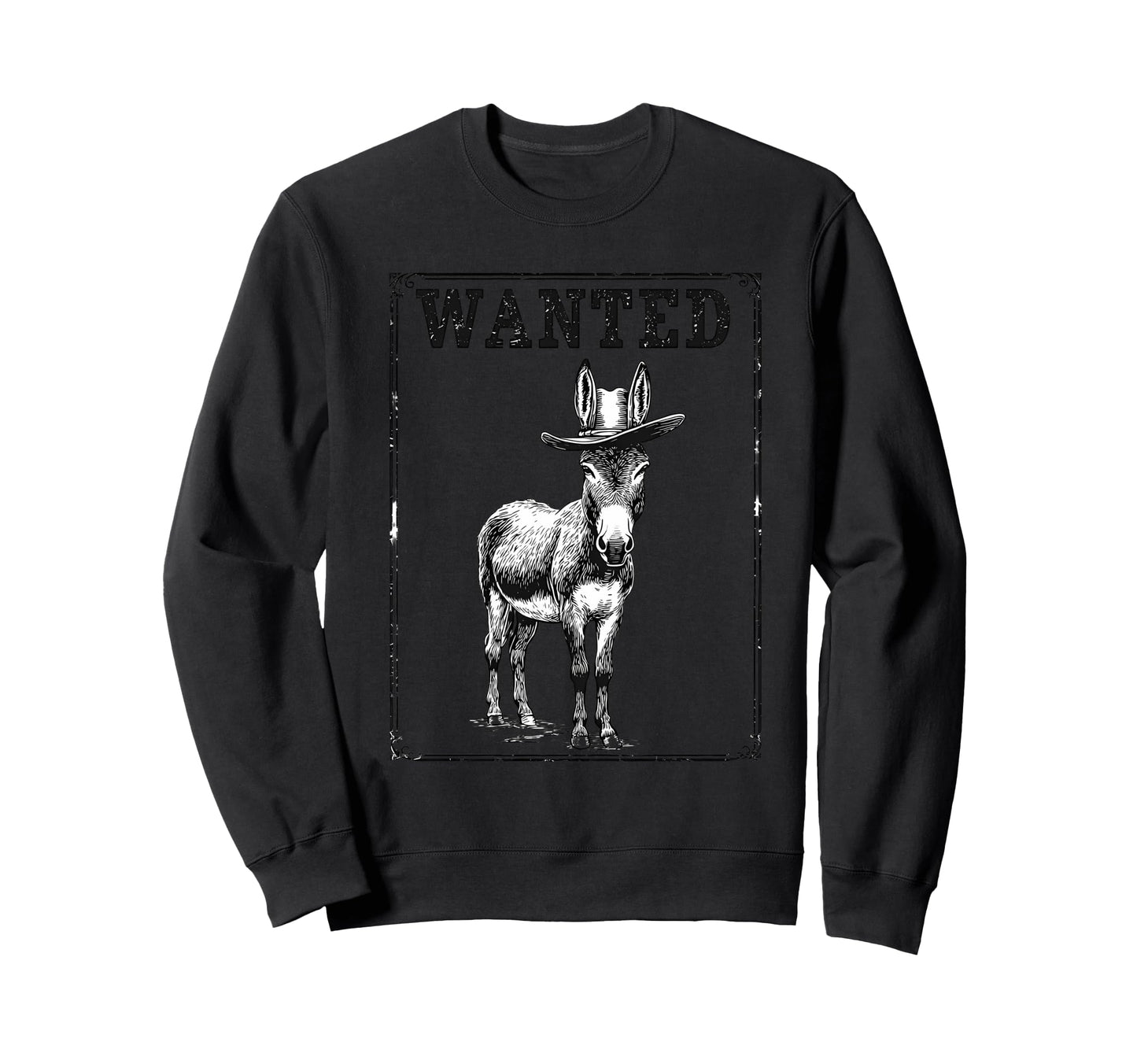 Donkey Cowboy Rodeo Cowgirl Sweatshirt - Custom Art Print Men Women - T-Shirt, Sweatshirt, Hoodie