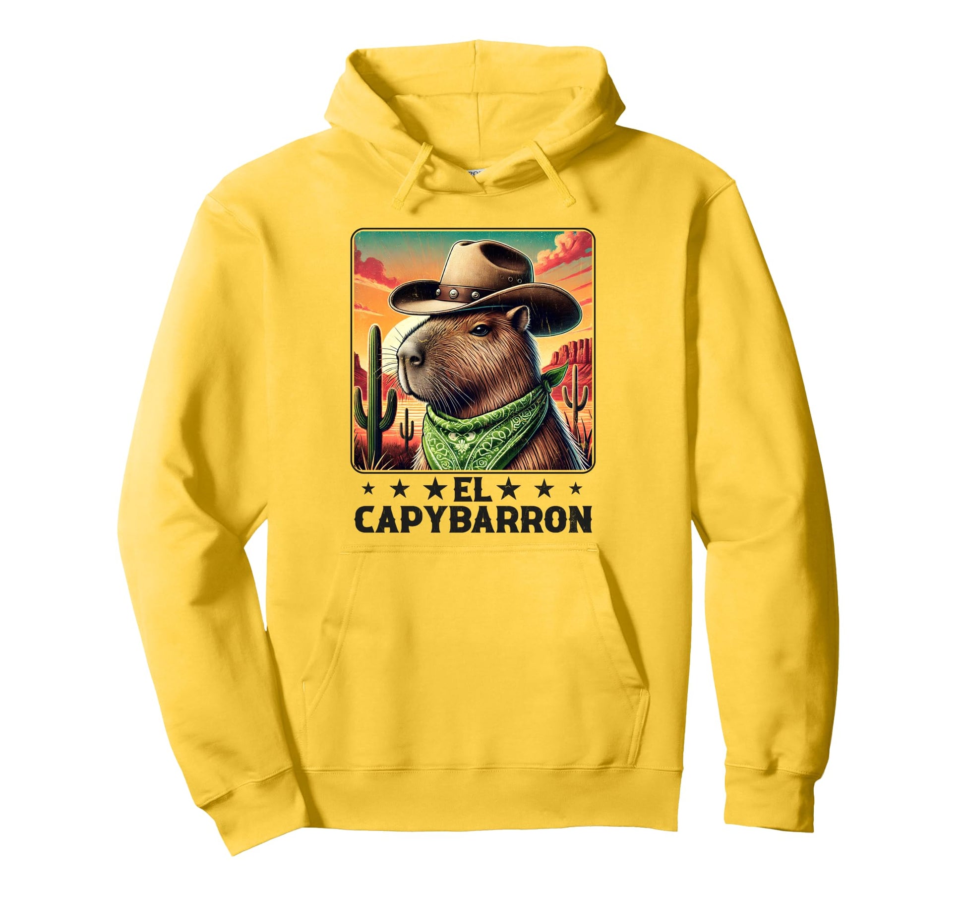 El Capybarron Mexican Desert Funny Hoodie - Novelty Apparel for Adults - T-Shirt, Sweatshirt, Hoodie