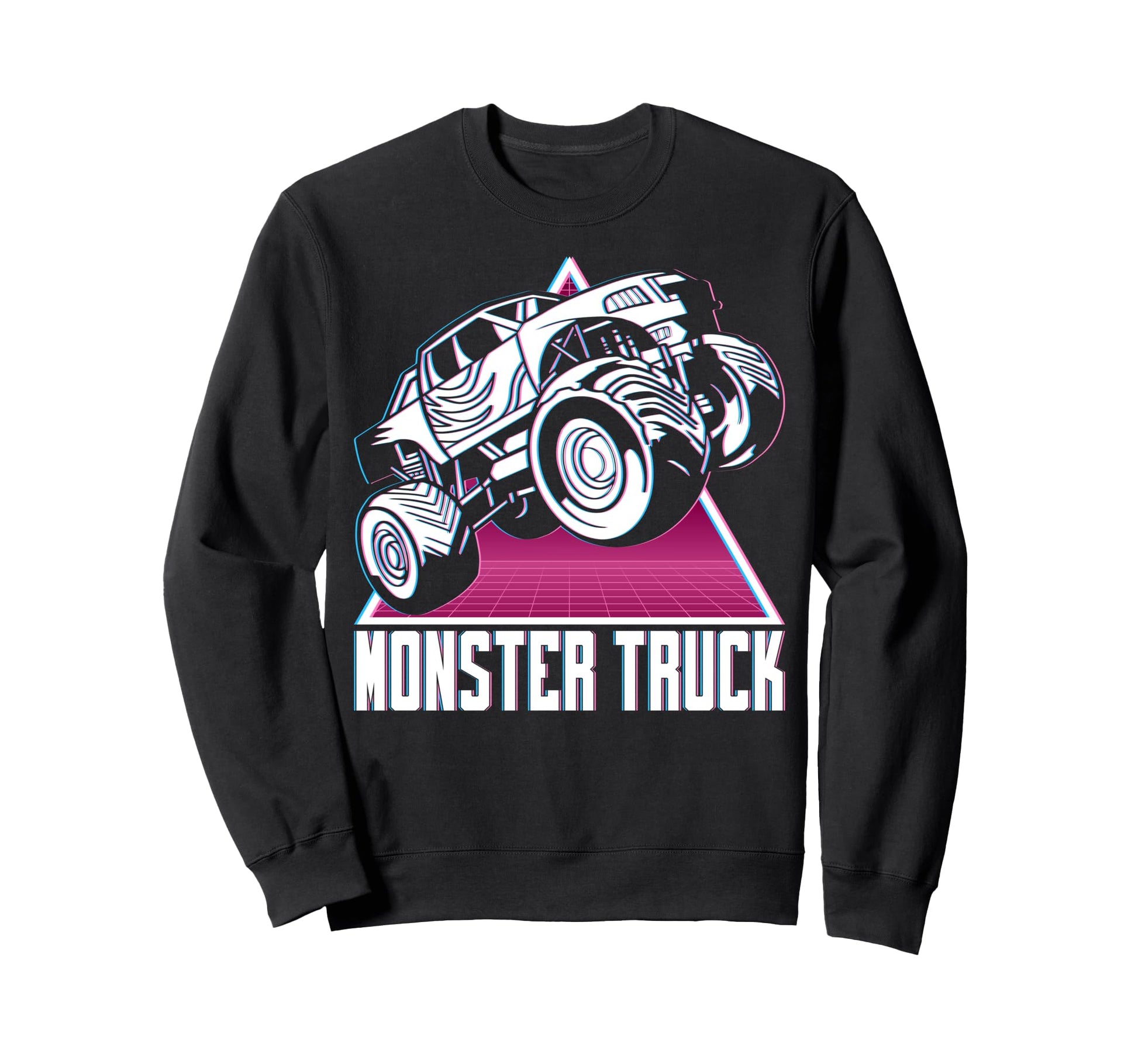 Vaporwave Aesthetic Monster Truck Sweatshirt - Trendy Graphic Unisex - T-Shirt, Sweatshirt, Hoodie
