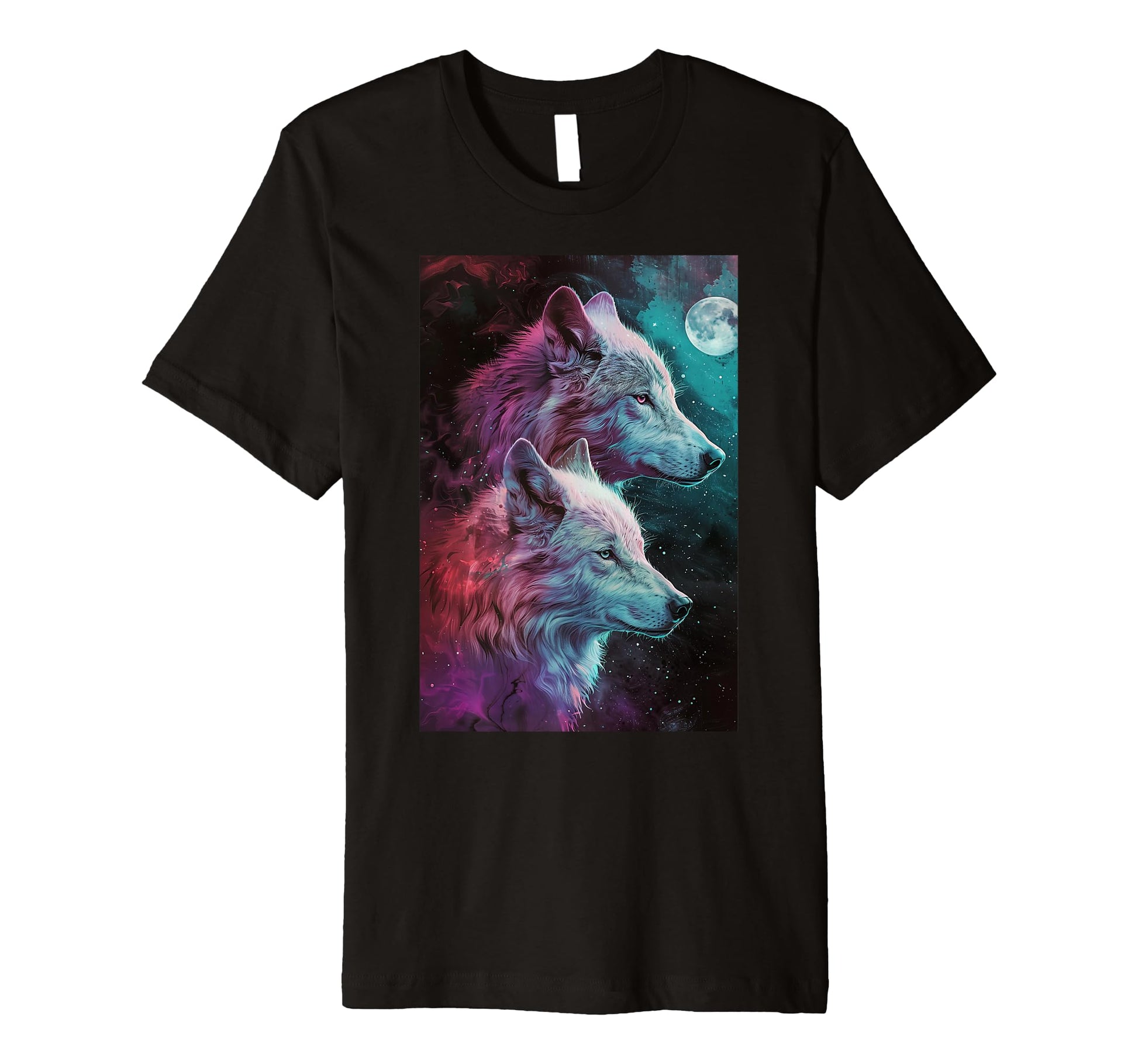 Boho Mystic Wolf Art T-Shirt - Minimalist Print Unisex - T-Shirt, Sweatshirt, Hoodie