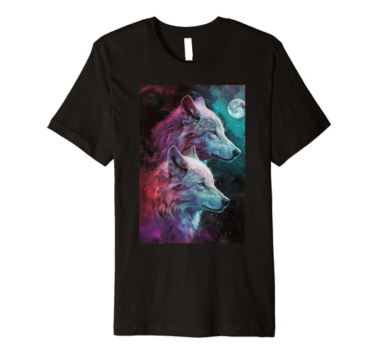 Boho Mystic Wolf Art T-Shirt - Minimalist Print Unisex - T-Shirt, Sweatshirt, Hoodie